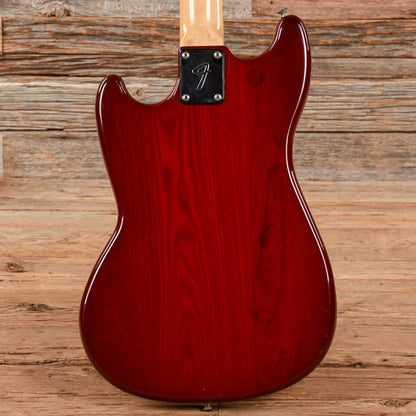 Fender Musicmaster Bass Translucent Red 1981 Bass Guitars / 4-String