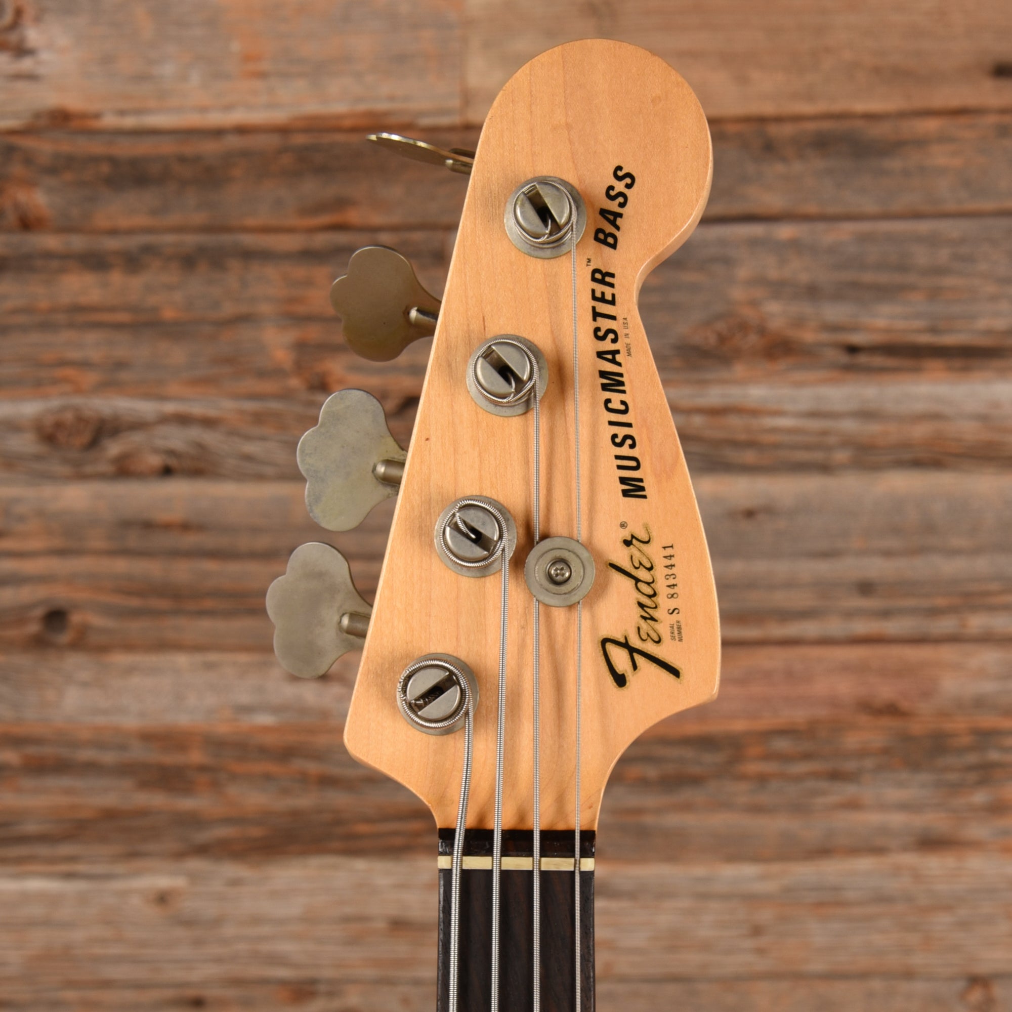 Fender Musicmaster Bass Wine Red 1981 Bass Guitars / 4-String