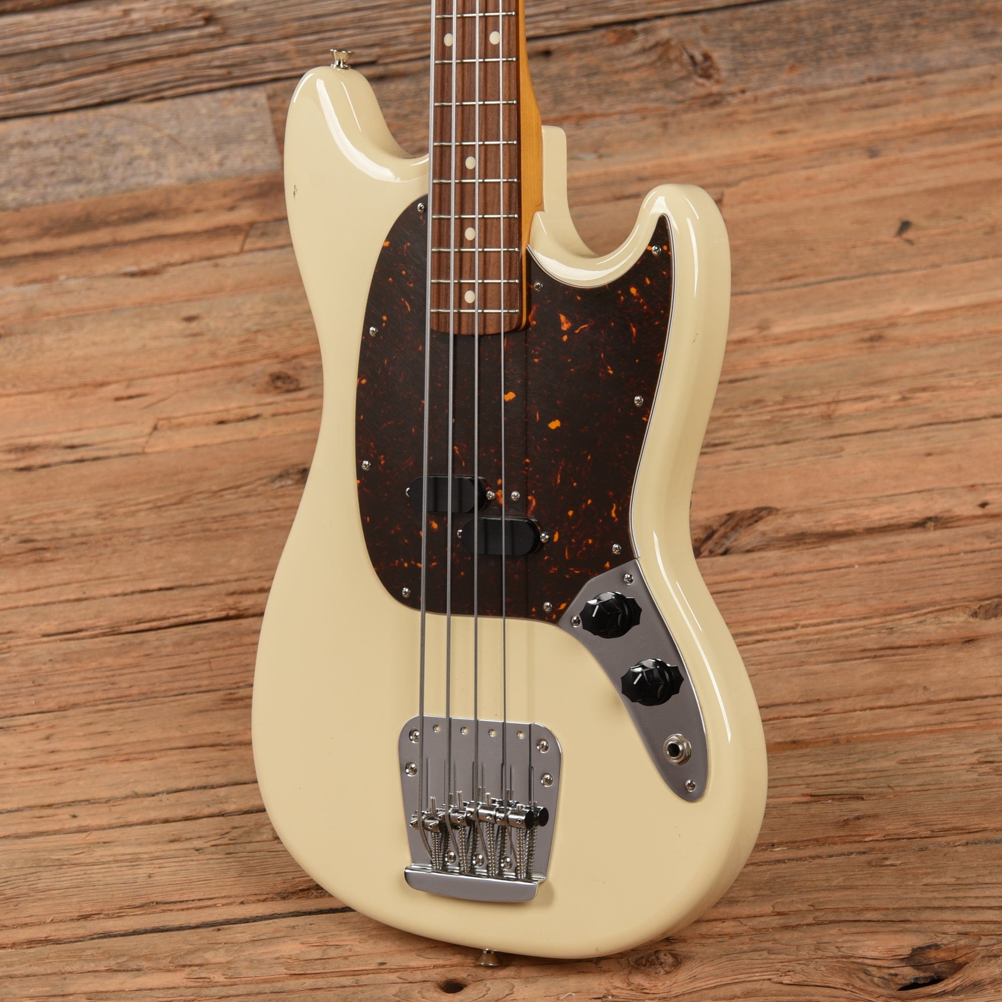 Fender Mustang MB-98 Olympic White Bass Guitars / 4-String