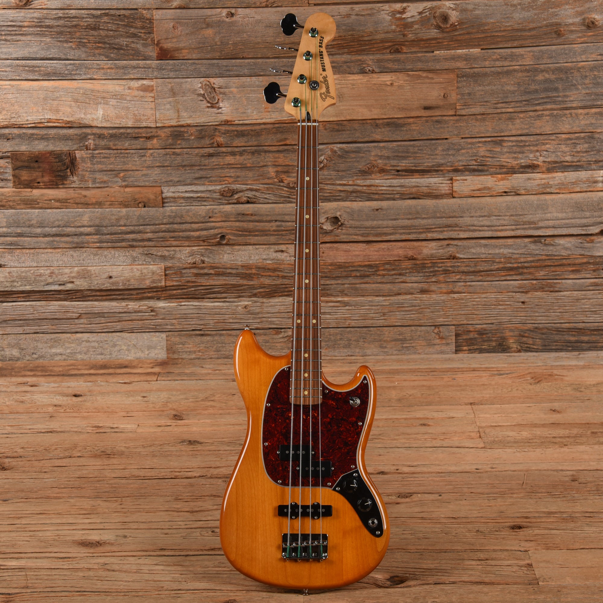 Fender Mustang PJ Bass Aged Natural 2022 Bass Guitars / 4-String