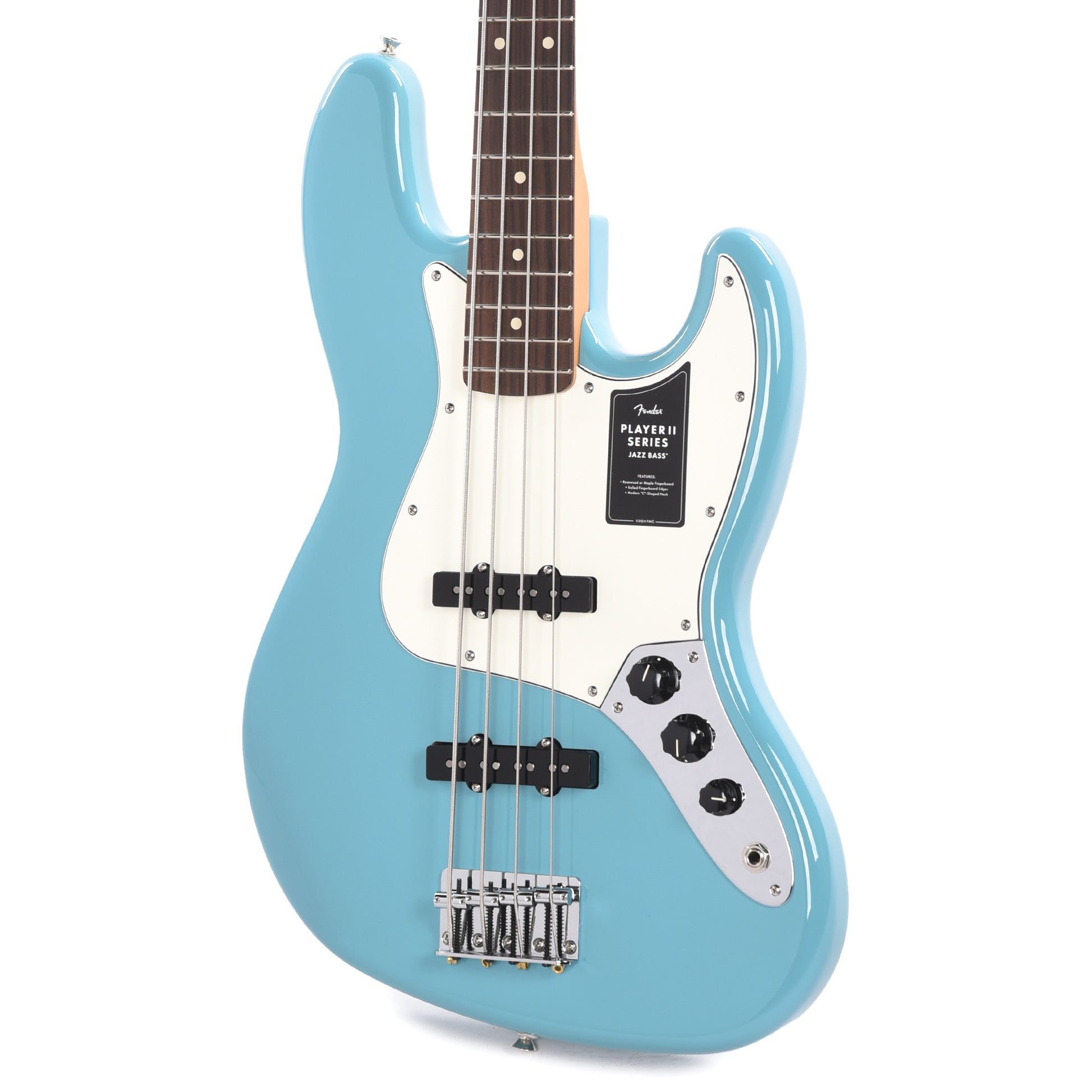 Fender Player II Jazz Bass Aquatone Blue Bass Guitars / 4-String