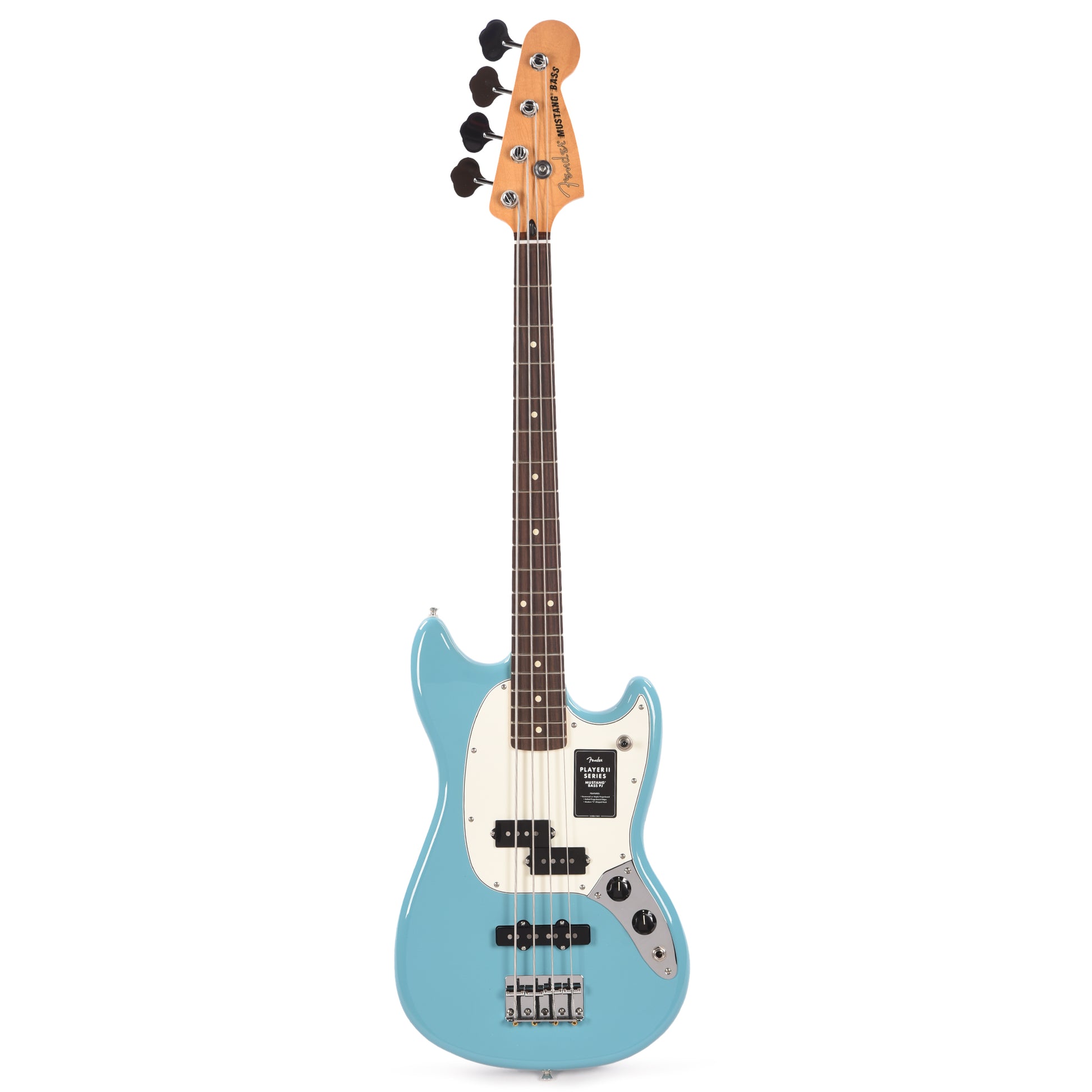 Fender Player II Mustang Bass PJ Aquatone Blue Bass Guitars / 4-String