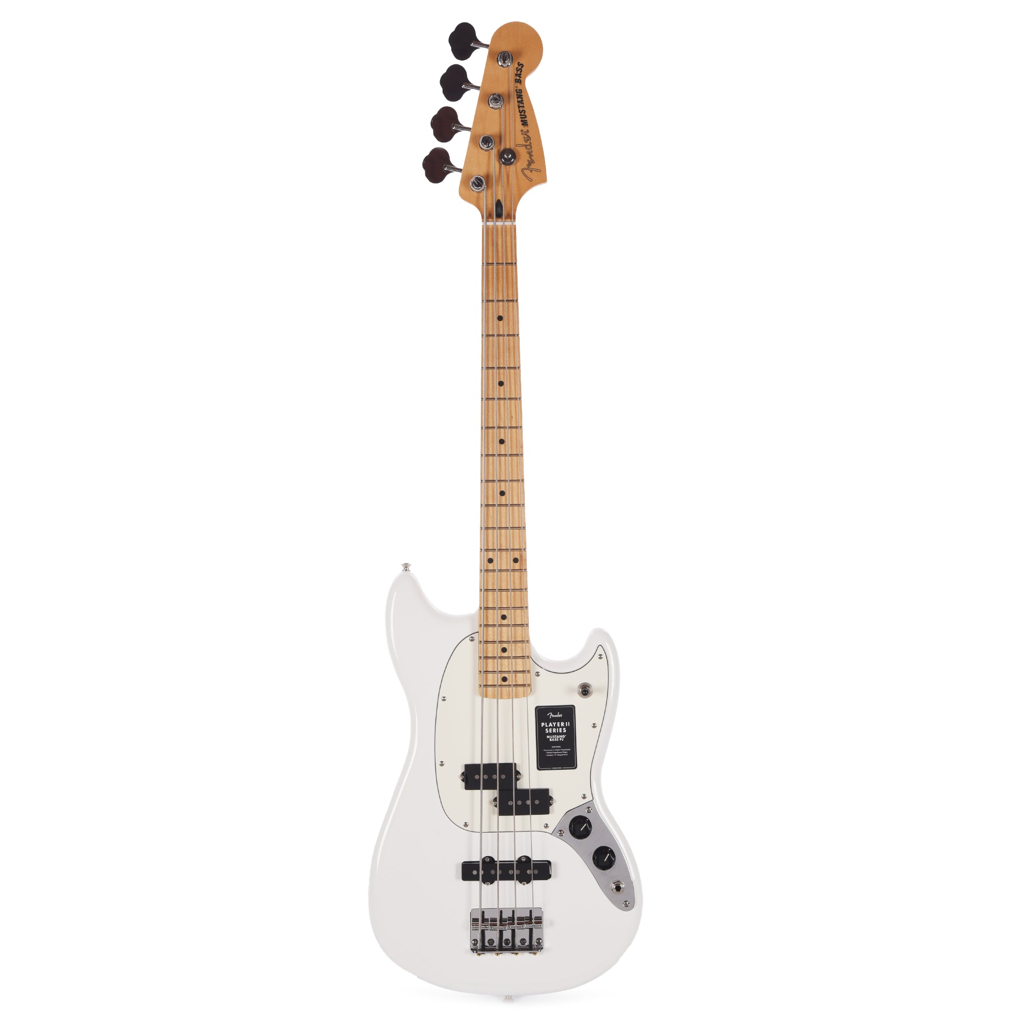 Fender Player II Mustang Bass PJ Polar White Bass Guitars / 4-String
