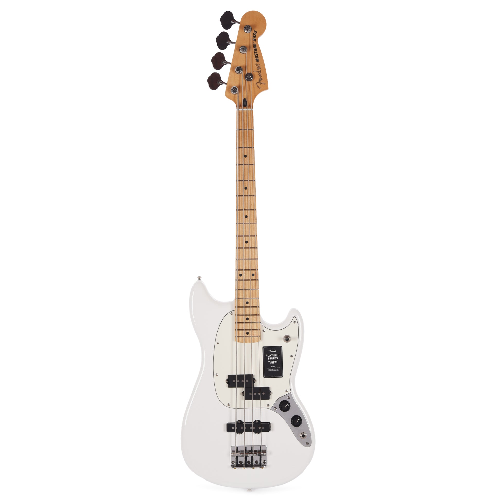 Fender Player II Mustang Bass PJ Polar White Bass Guitars / 4-String