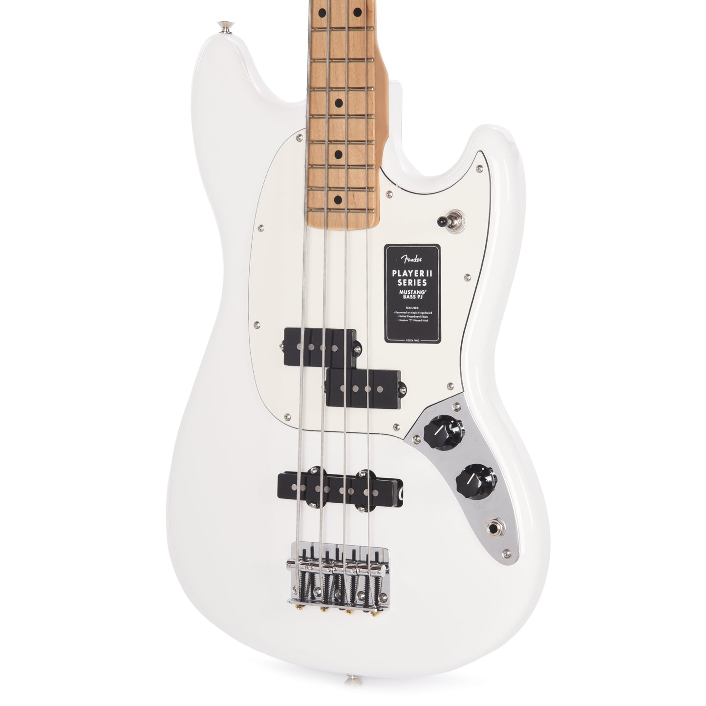 Fender Player II Mustang Bass PJ Polar White Bass Guitars / 4-String