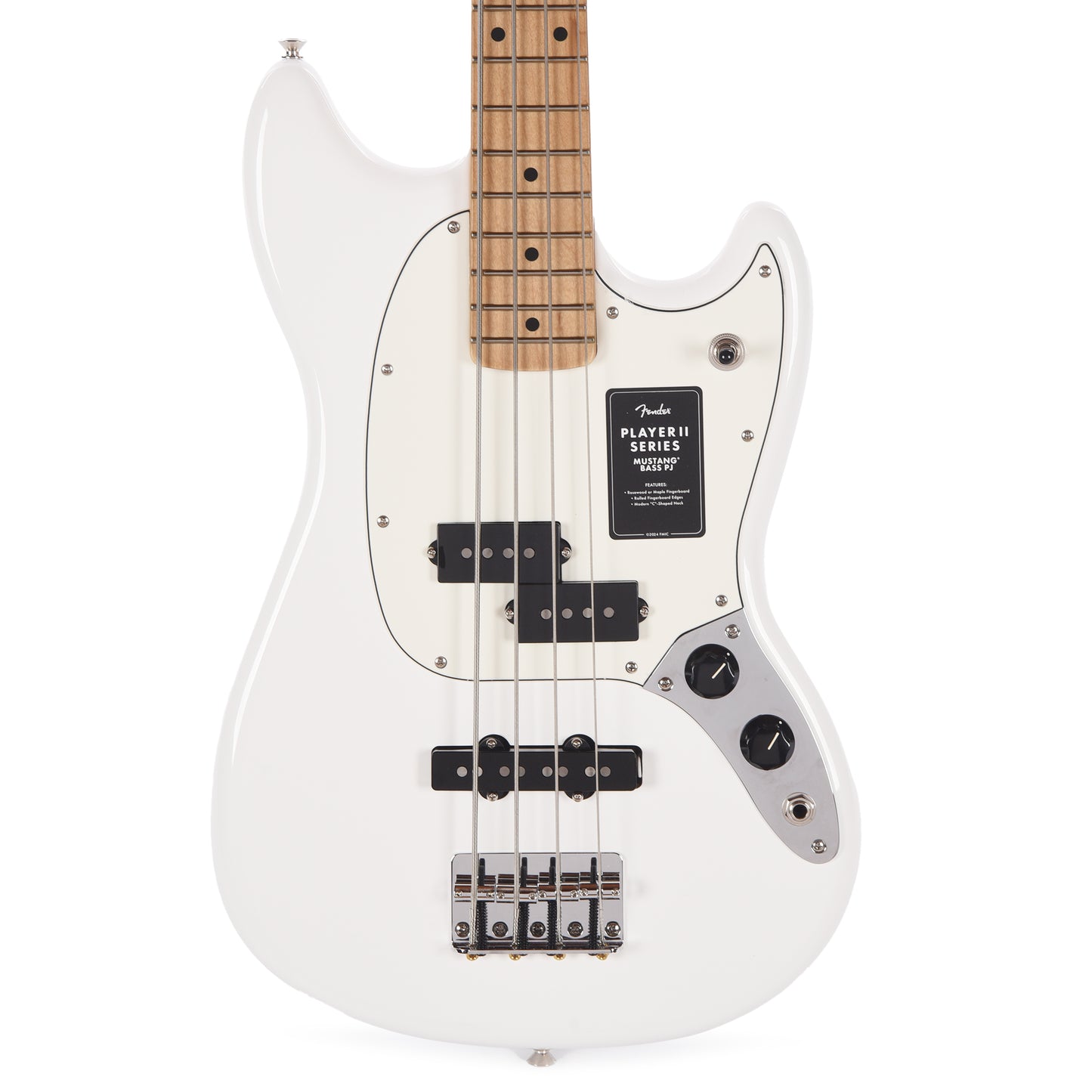 Fender Player II Mustang Bass PJ Polar White Bass Guitars / 4-String