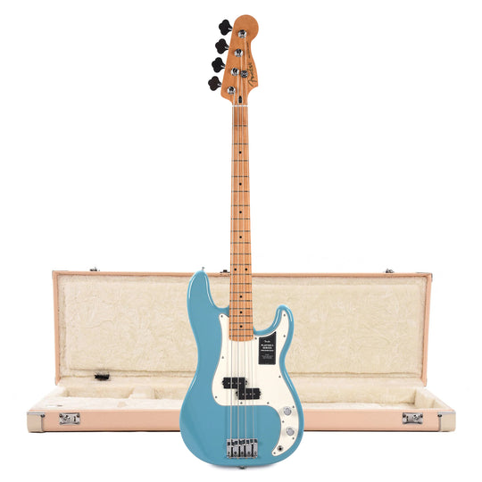 Fender Player II Precision Bass MN Aquatone Blue and Shell Pink Hardshell Case Bundle Bass Guitars / 4-String
