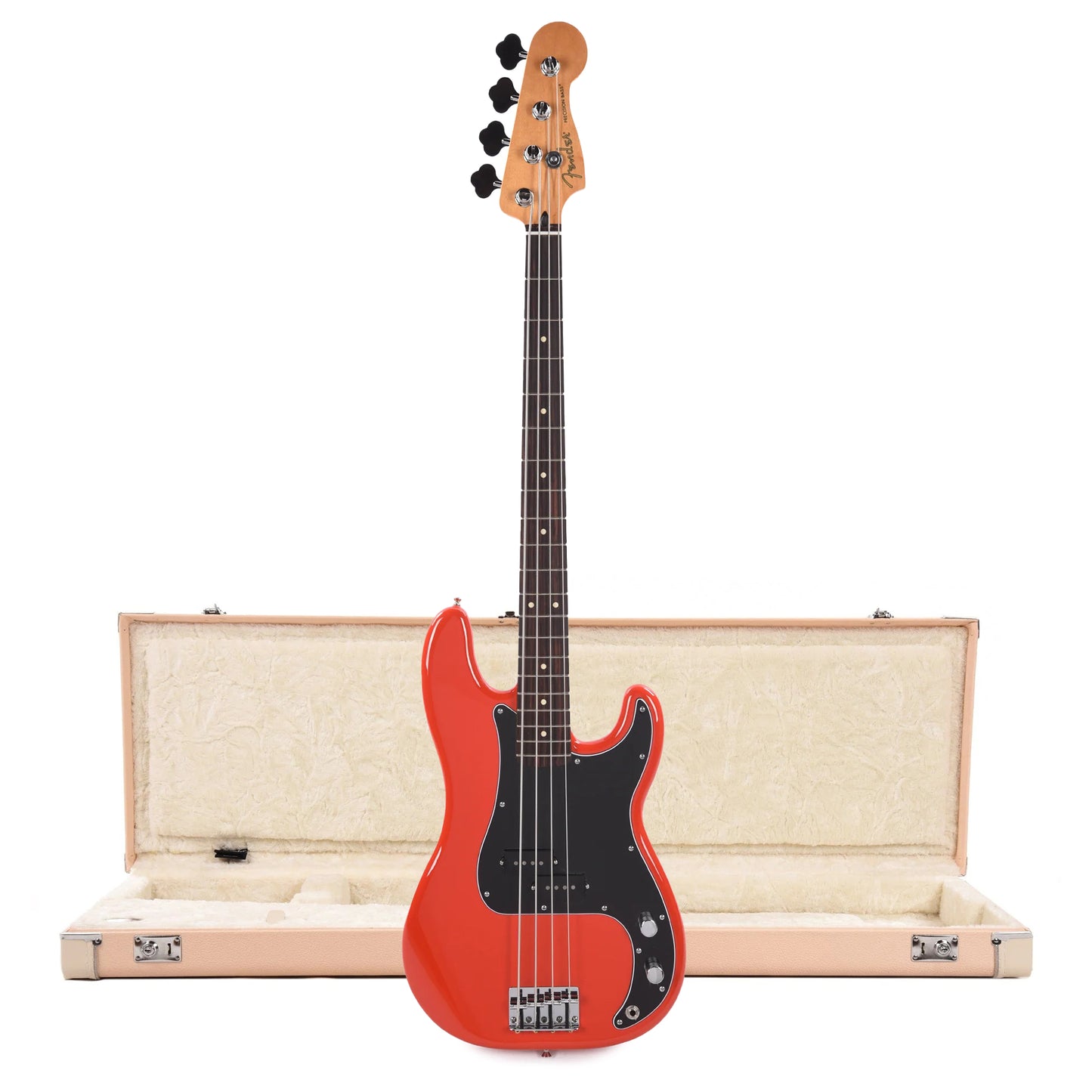 Fender Player II Precision Bass RW Coral Red and Shell Pink Hardshell Case Bundle Bass Guitars / 4-String
