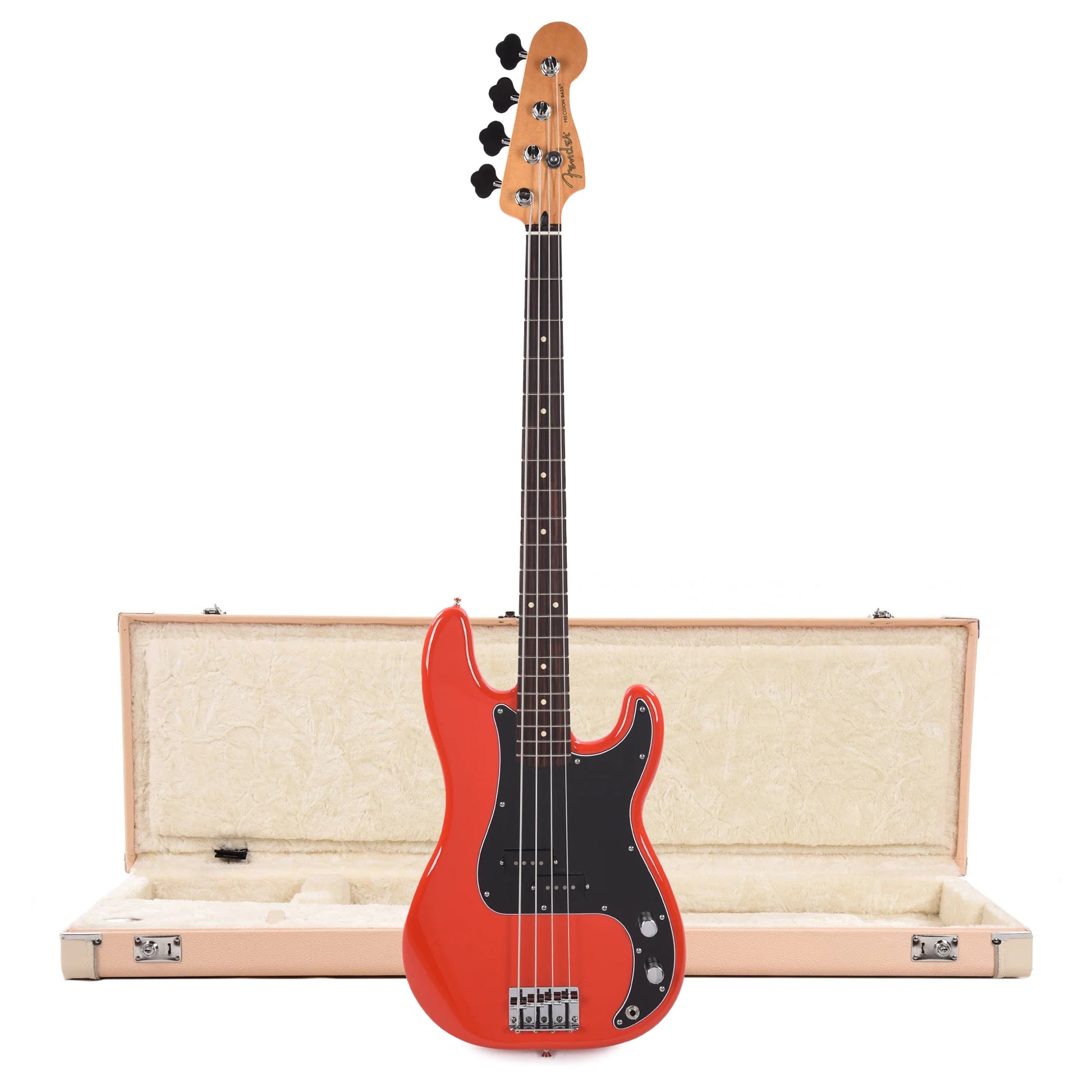 Fender Player II Precision Bass RW Coral Red and Shell Pink Hardshell Case Bundle Bass Guitars / 4-String