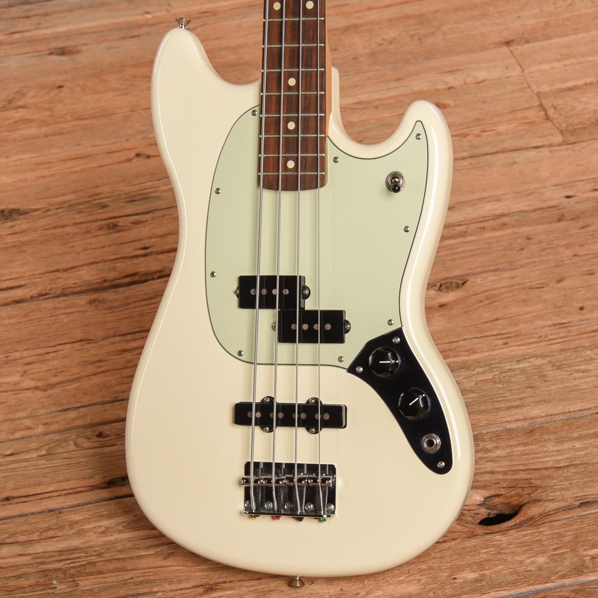 Fender Player Mustang Bass PJ Olympic White 2016 Bass Guitars / 4-String