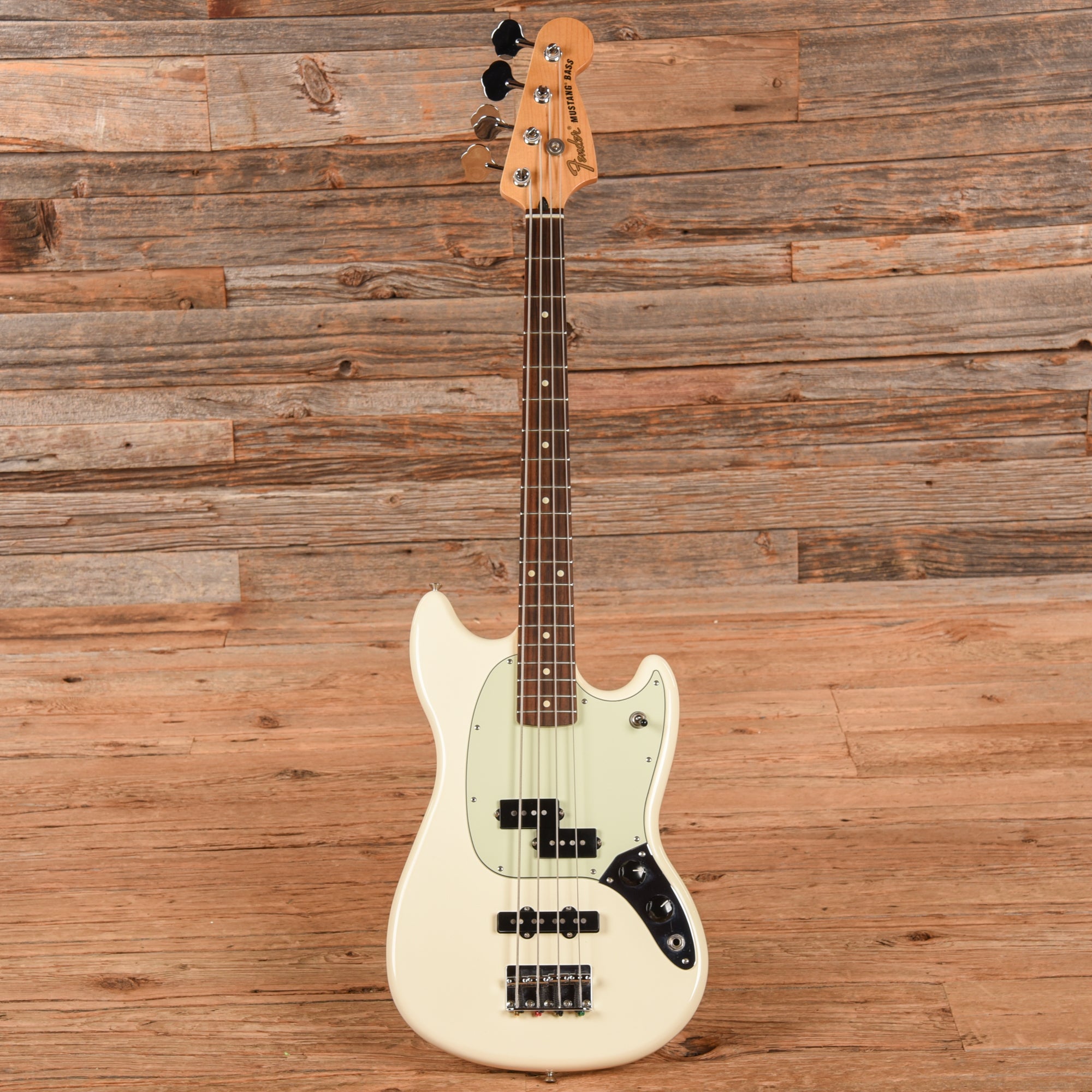 Fender Player Mustang Bass PJ Olympic White 2016 Bass Guitars / 4-String