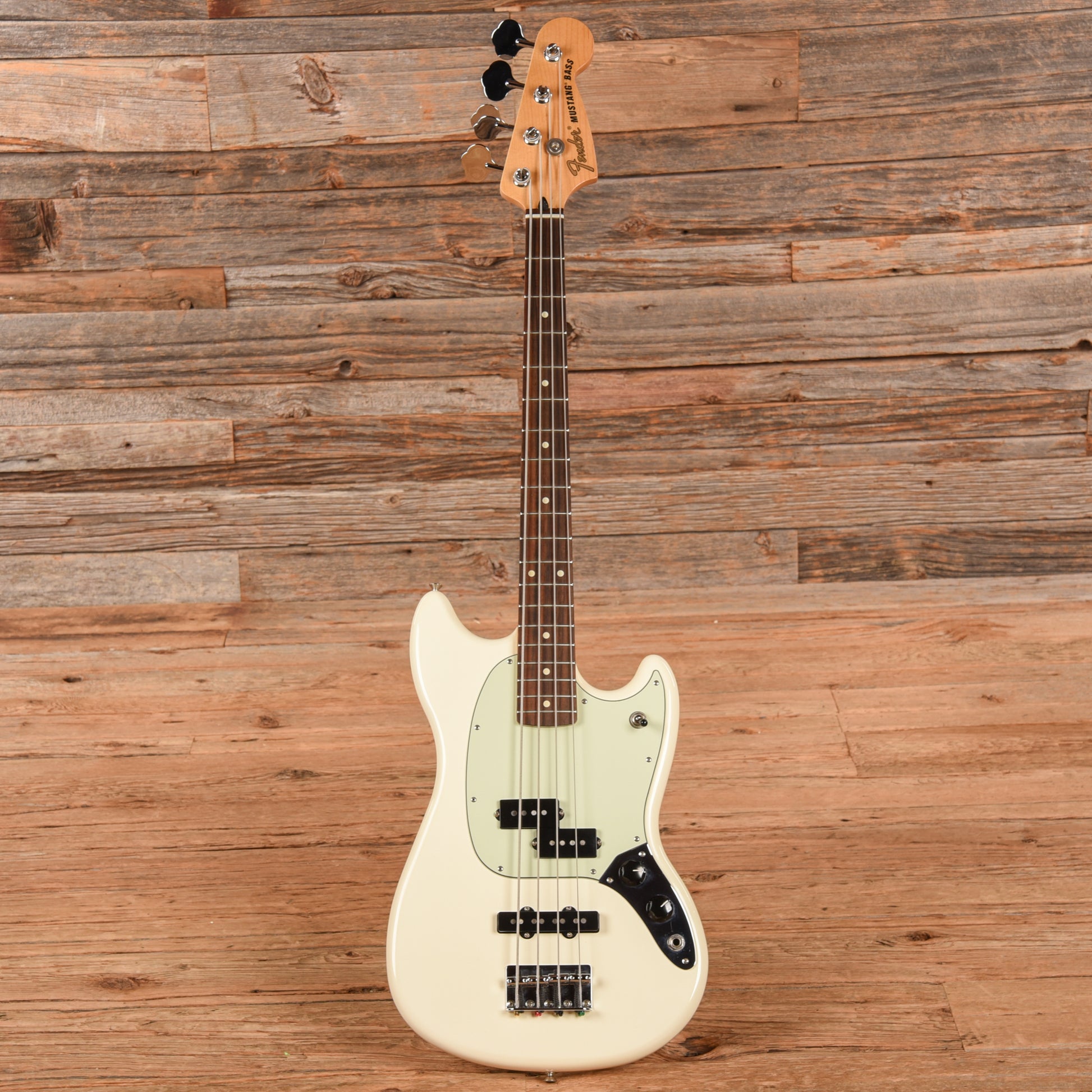 Fender Player Mustang Bass PJ Olympic White 2016 Bass Guitars / 4-String