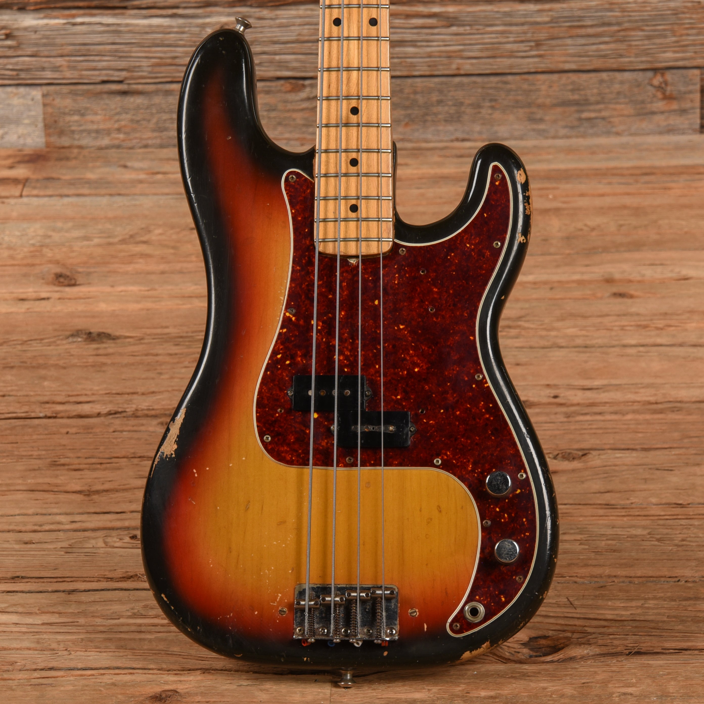 Fender Precision Bass w/Maple Cap Neck Sunburst 1970 Bass Guitars / 4-String