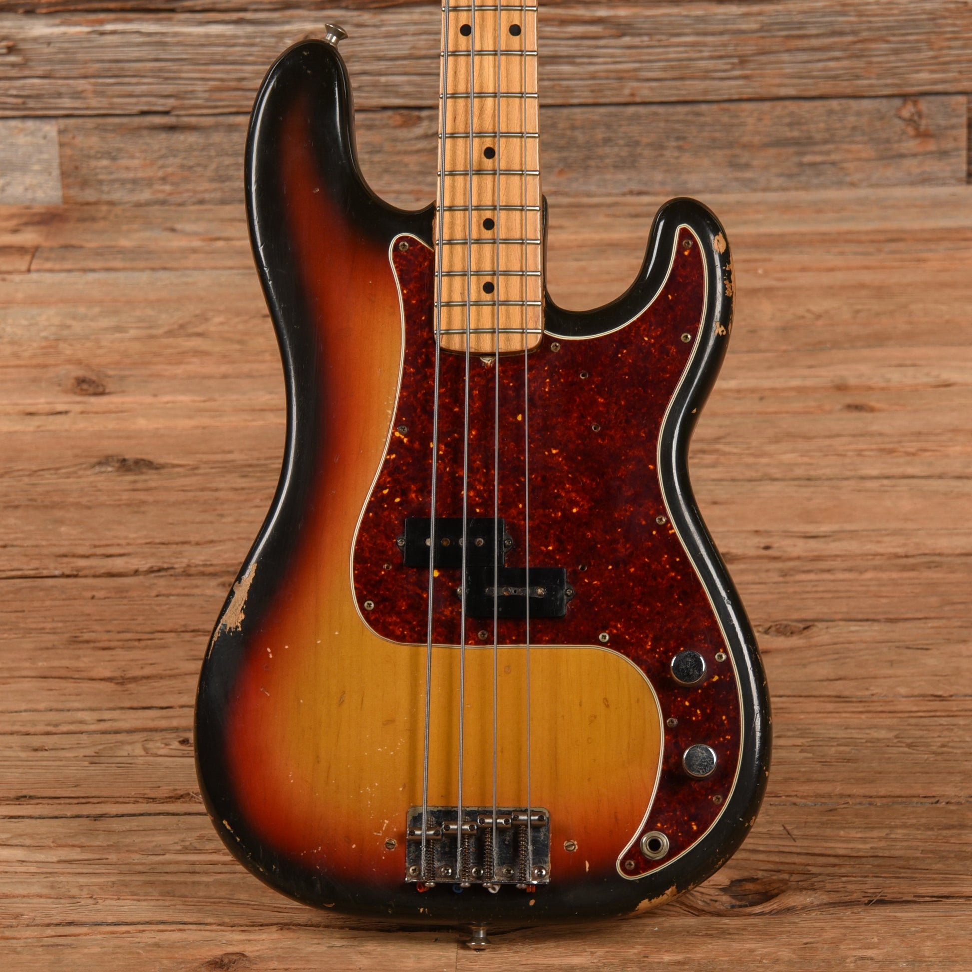 Fender Precision Bass w/Maple Cap Neck Sunburst 1970 Bass Guitars / 4-String