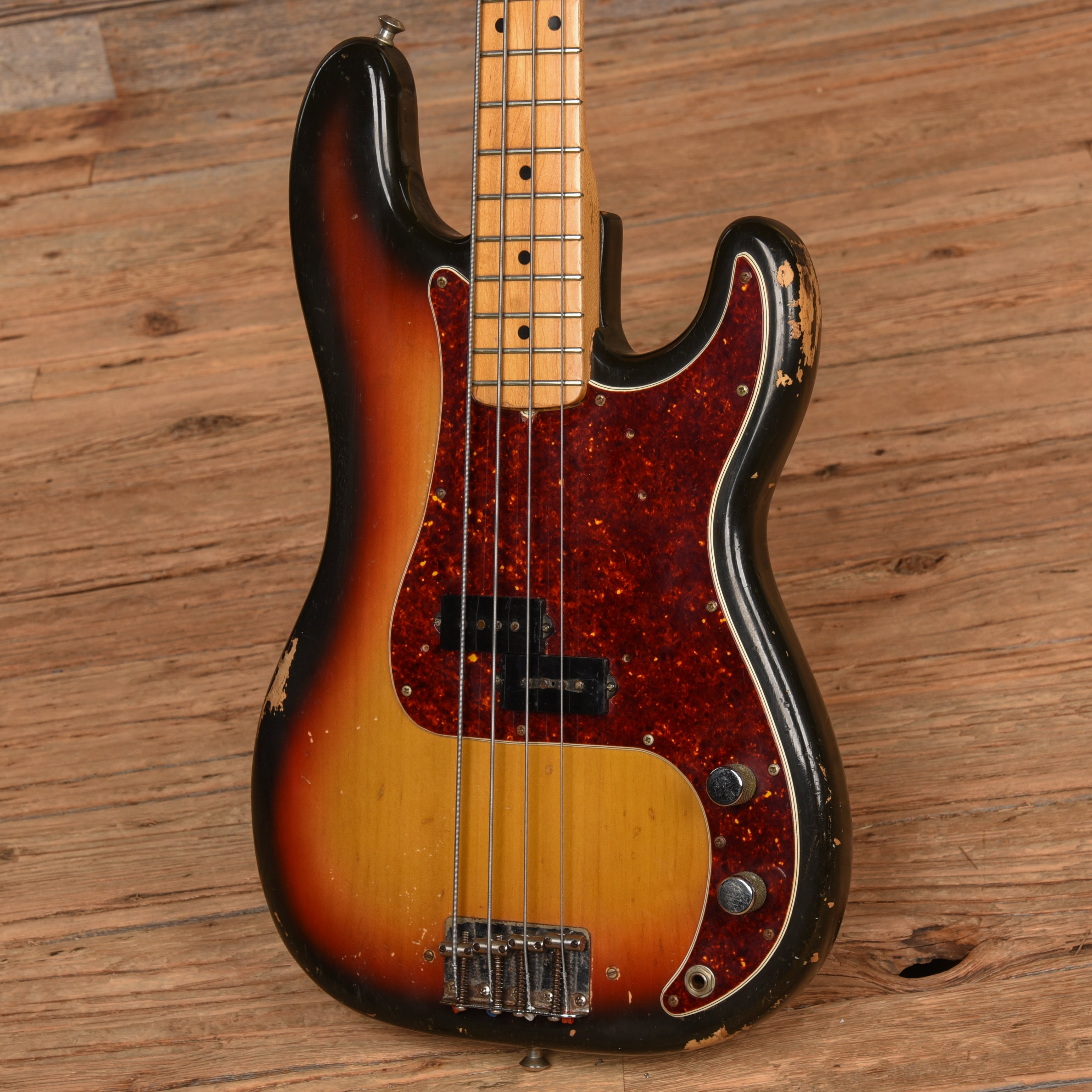 Fender Precision Bass w/Maple Cap Neck Sunburst 1970 Bass Guitars / 4-String