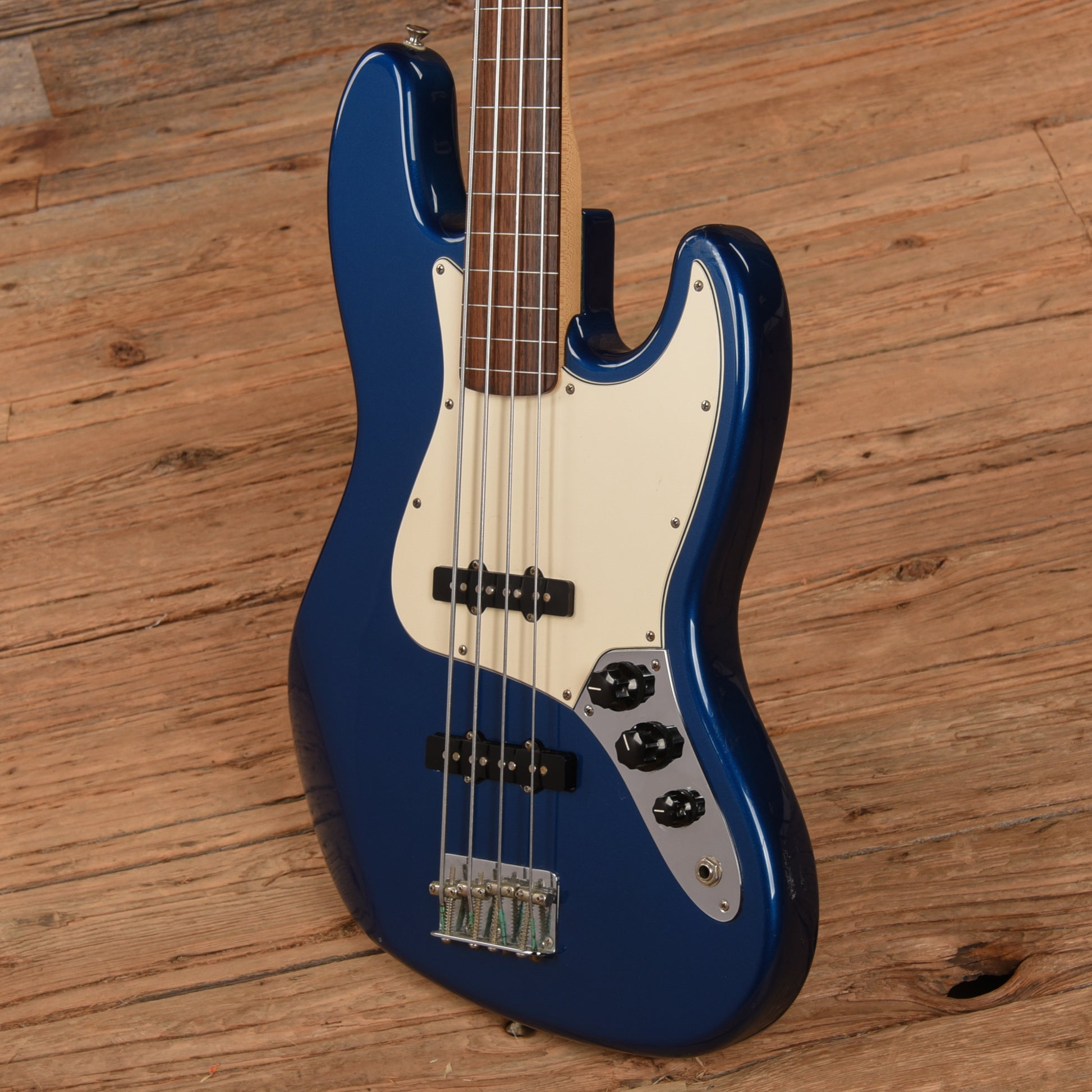 Fender Standard Jazz Bass Fretless Blue Metallic 2003 Bass Guitars / 4-String