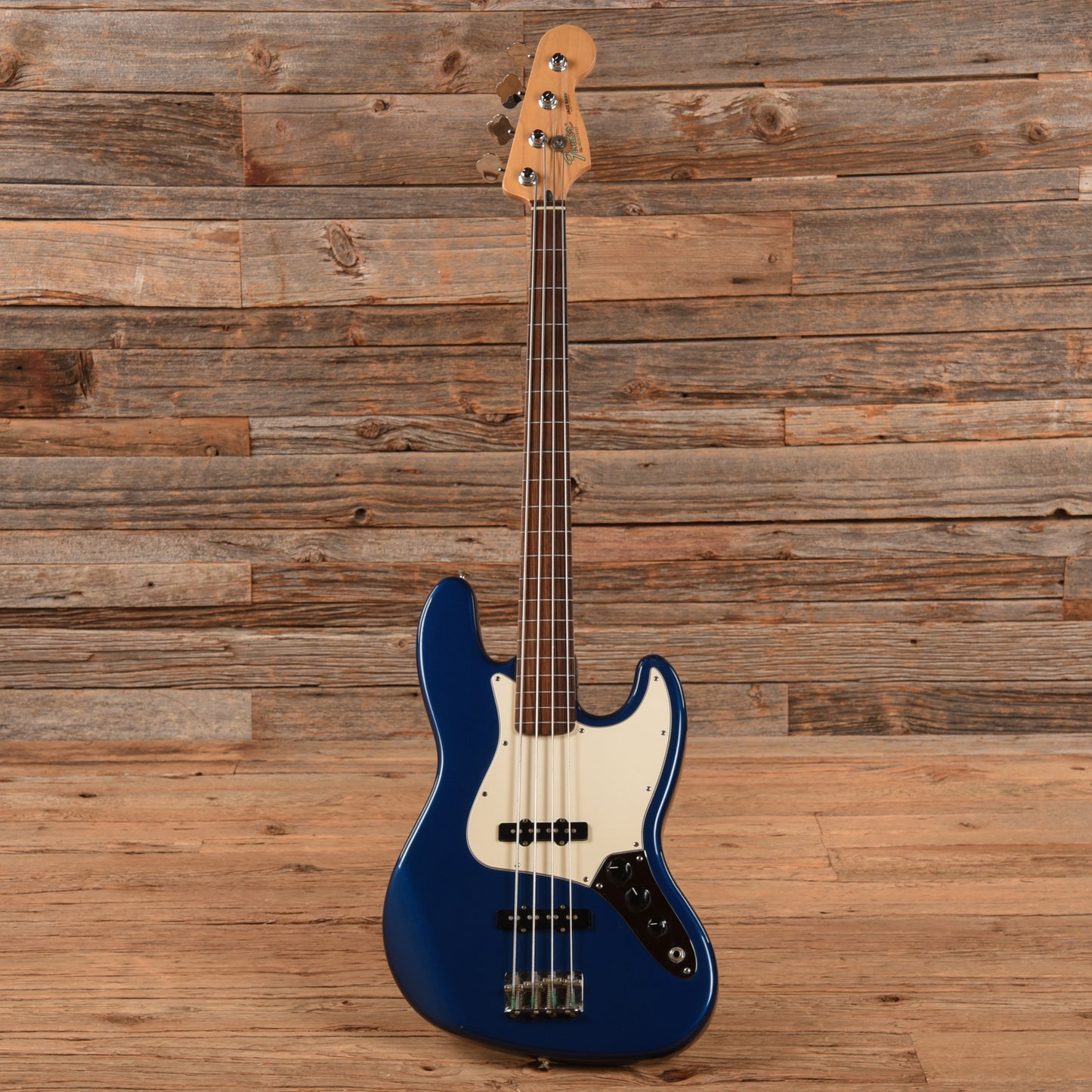 Fender Standard Jazz Bass Fretless Blue Metallic 2003 Bass Guitars / 4-String