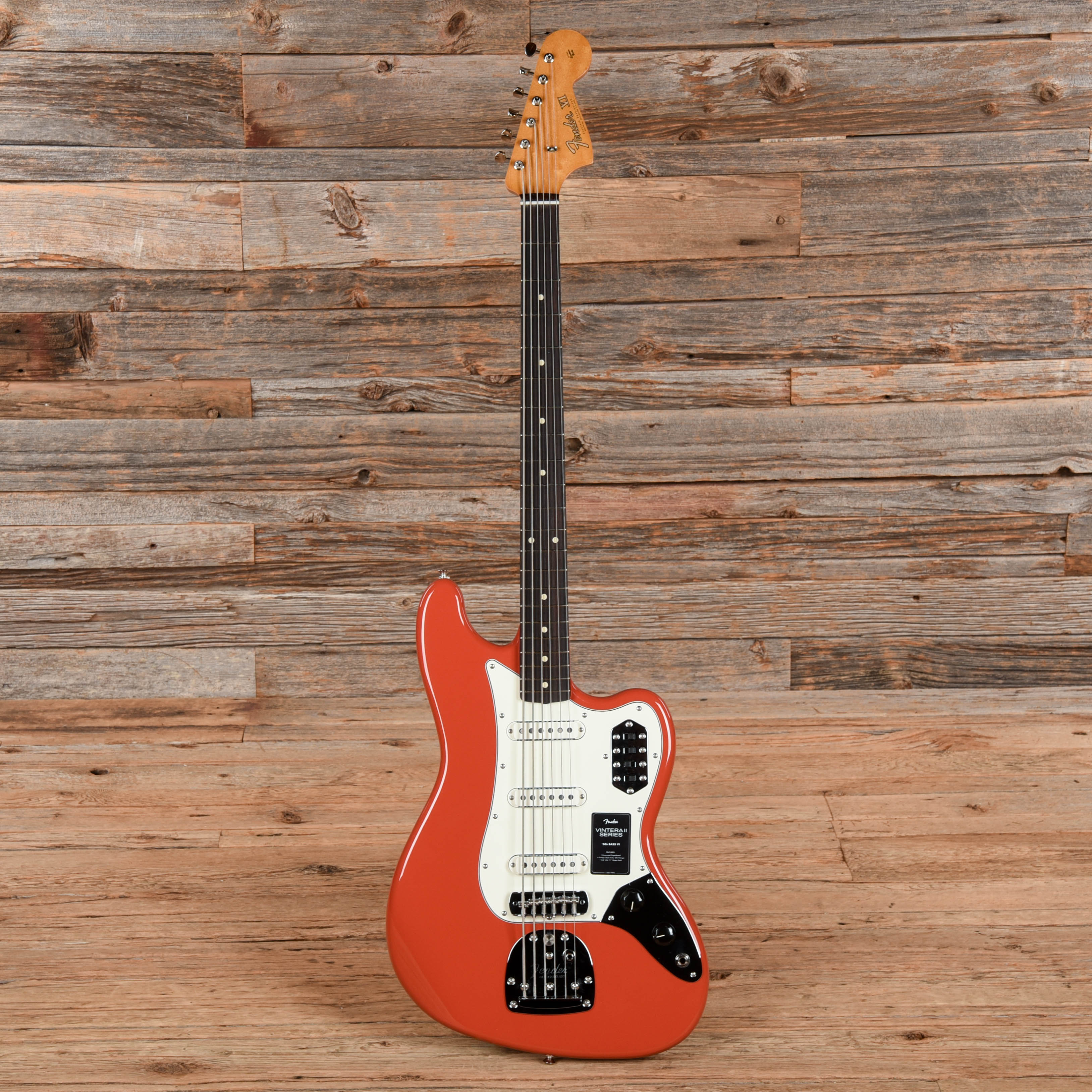 Fender Vintera II 60s Bass VI Fiesta Red 2022 Bass Guitars / 4-String