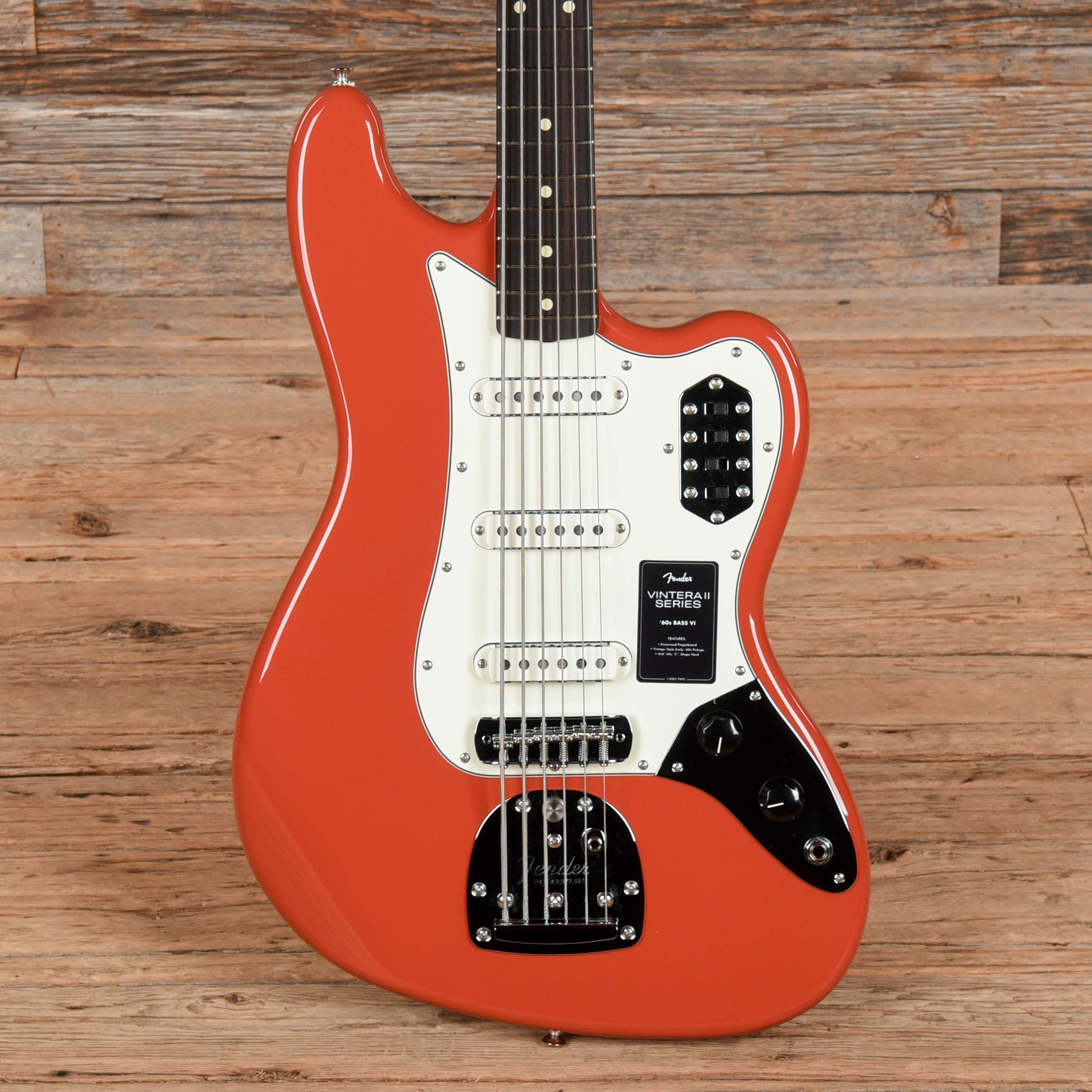 Fender Vintera II 60s Bass VI Fiesta Red 2022 Bass Guitars / 4-String