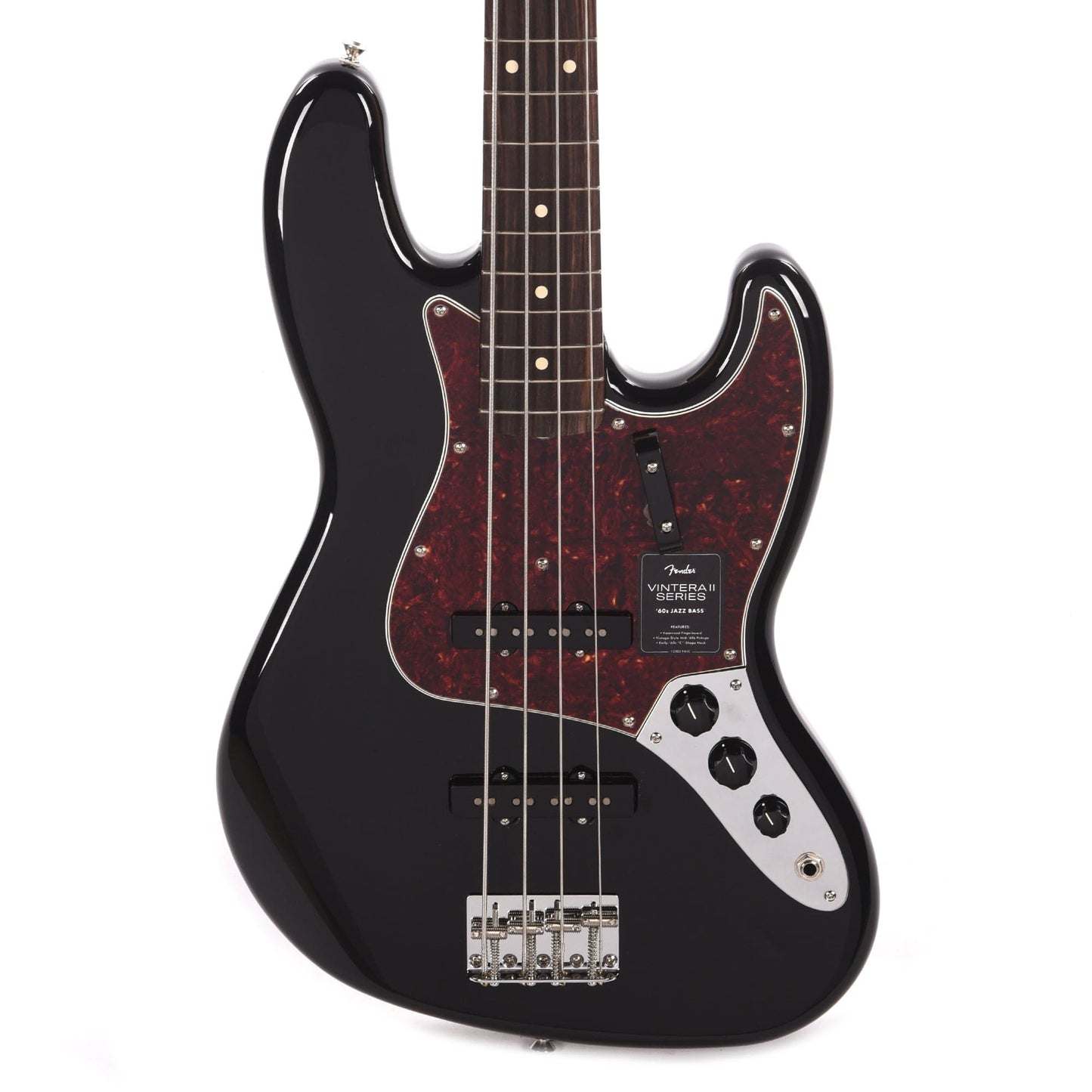 Fender Vintera II 60s Jazz Bass Black Bass Guitars / 4-String