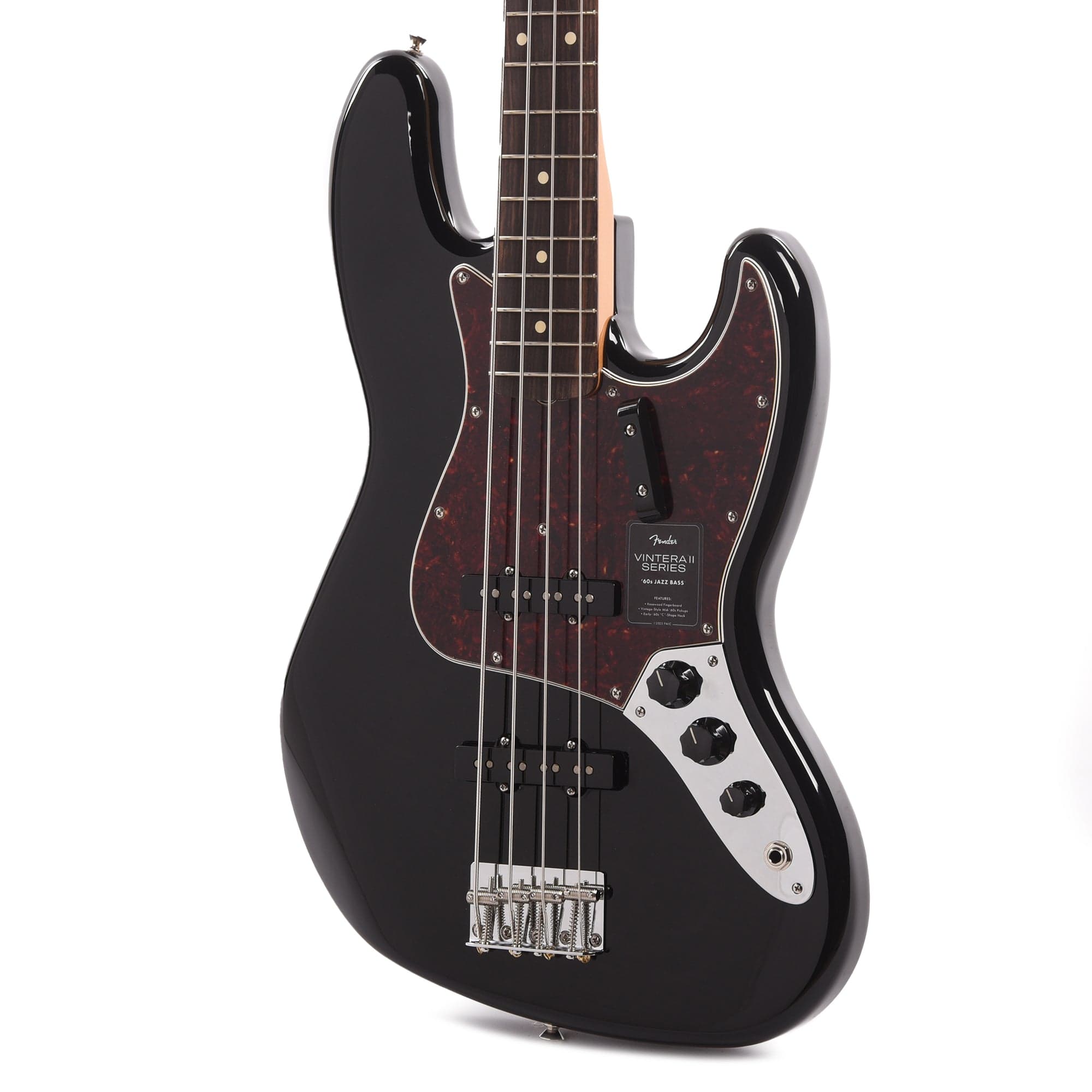 Fender Vintera II 60s Jazz Bass Black Bass Guitars / 4-String
