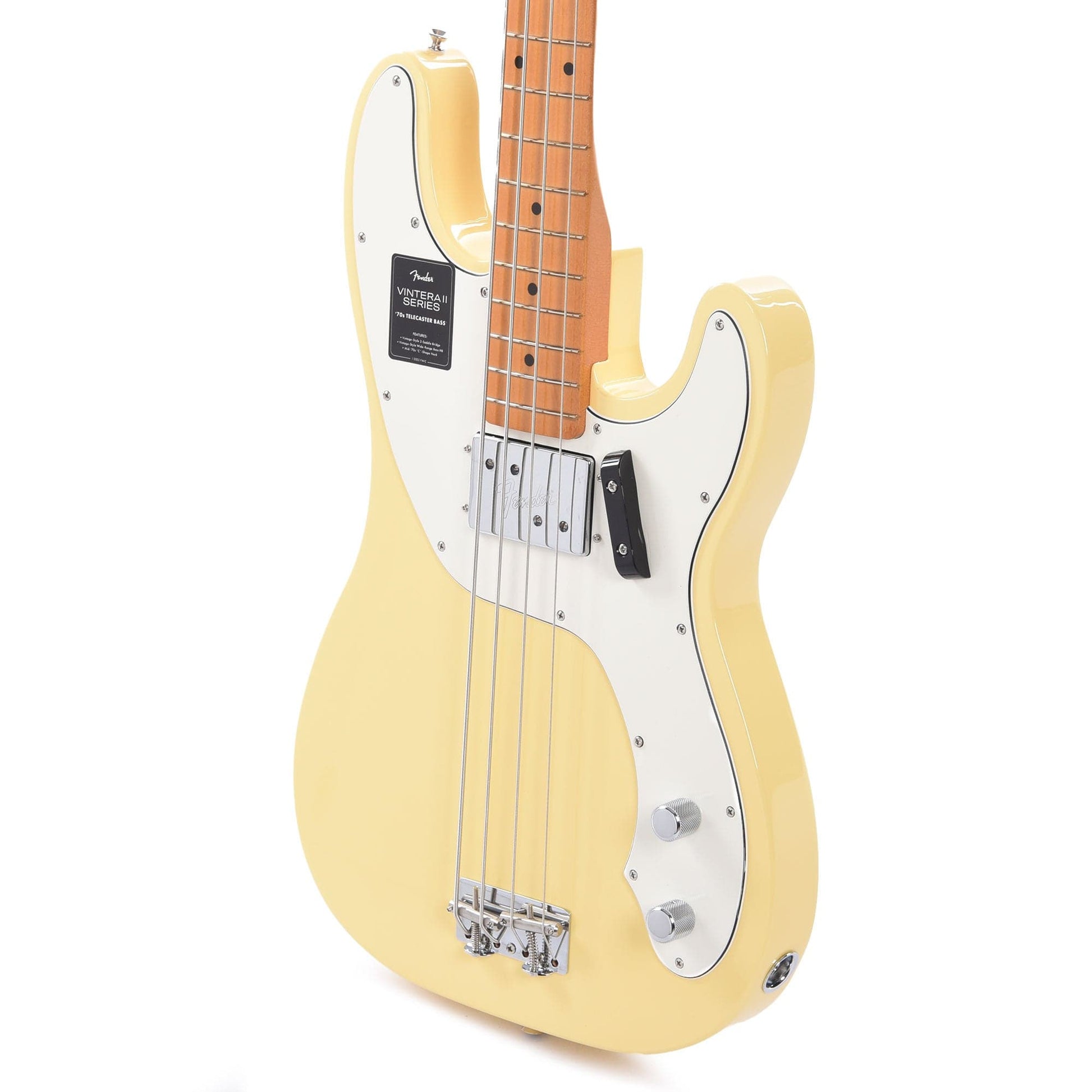 Fender Vintera II 70s Telecaster Bass Vintage White Bass Guitars / 4-String