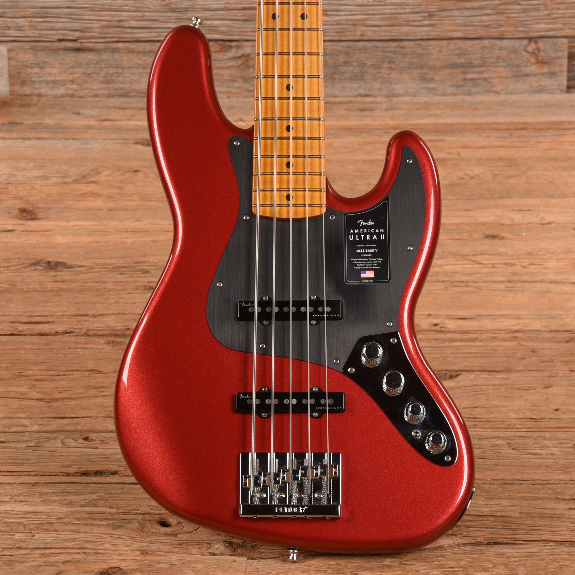 Fender American Ultra II Jazz Bass V Sinister Red 2024 Bass Guitars / 5-String or More