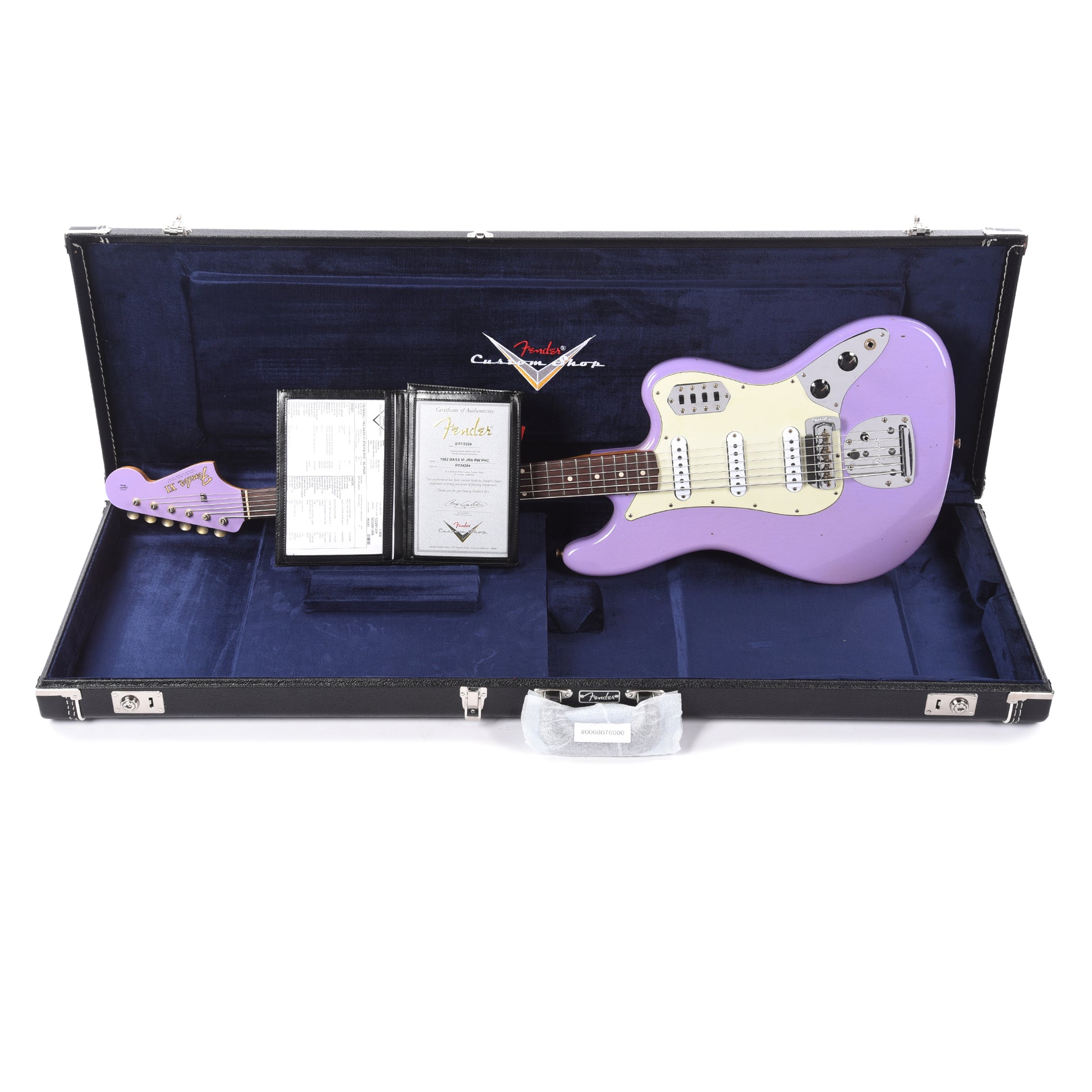 Fender Custom Shop 1962 Bass VI Journeyman Relic Aged Lavender Bass Guitars / 5-String or More