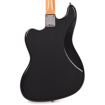Fender Custom Shop 1962 Bass VI Journeyman Super Aged Space Dust Black w/Anodized Gold Pickguard Bass Guitars / 5-String or More