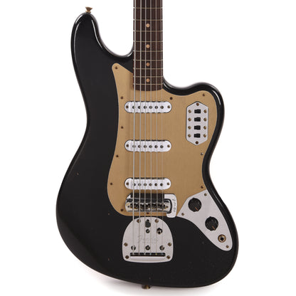 Fender Custom Shop 1962 Bass VI Journeyman Super Aged Space Dust Black w/Anodized Gold Pickguard Bass Guitars / 5-String or More