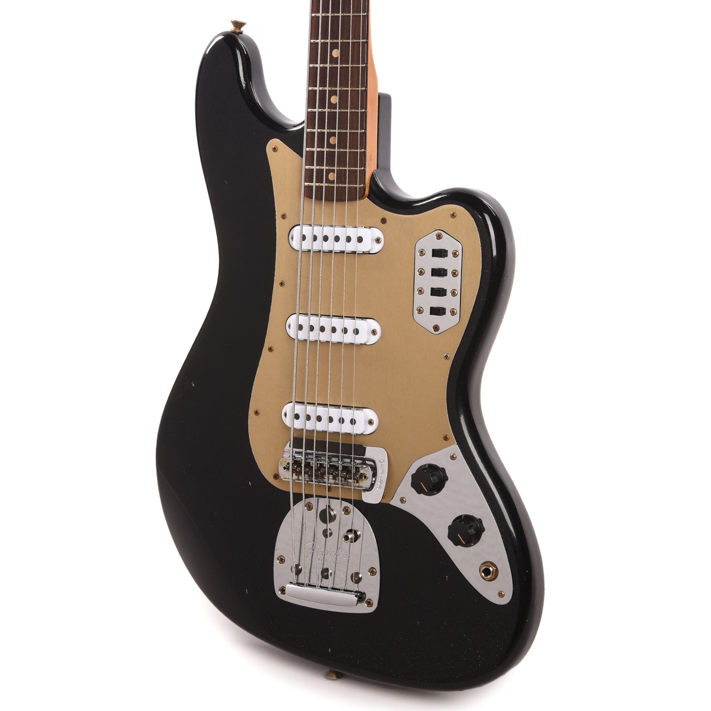 Fender Custom Shop 1962 Bass VI Journeyman Super Aged Space Dust Black w/Anodized Gold Pickguard Bass Guitars / 5-String or More