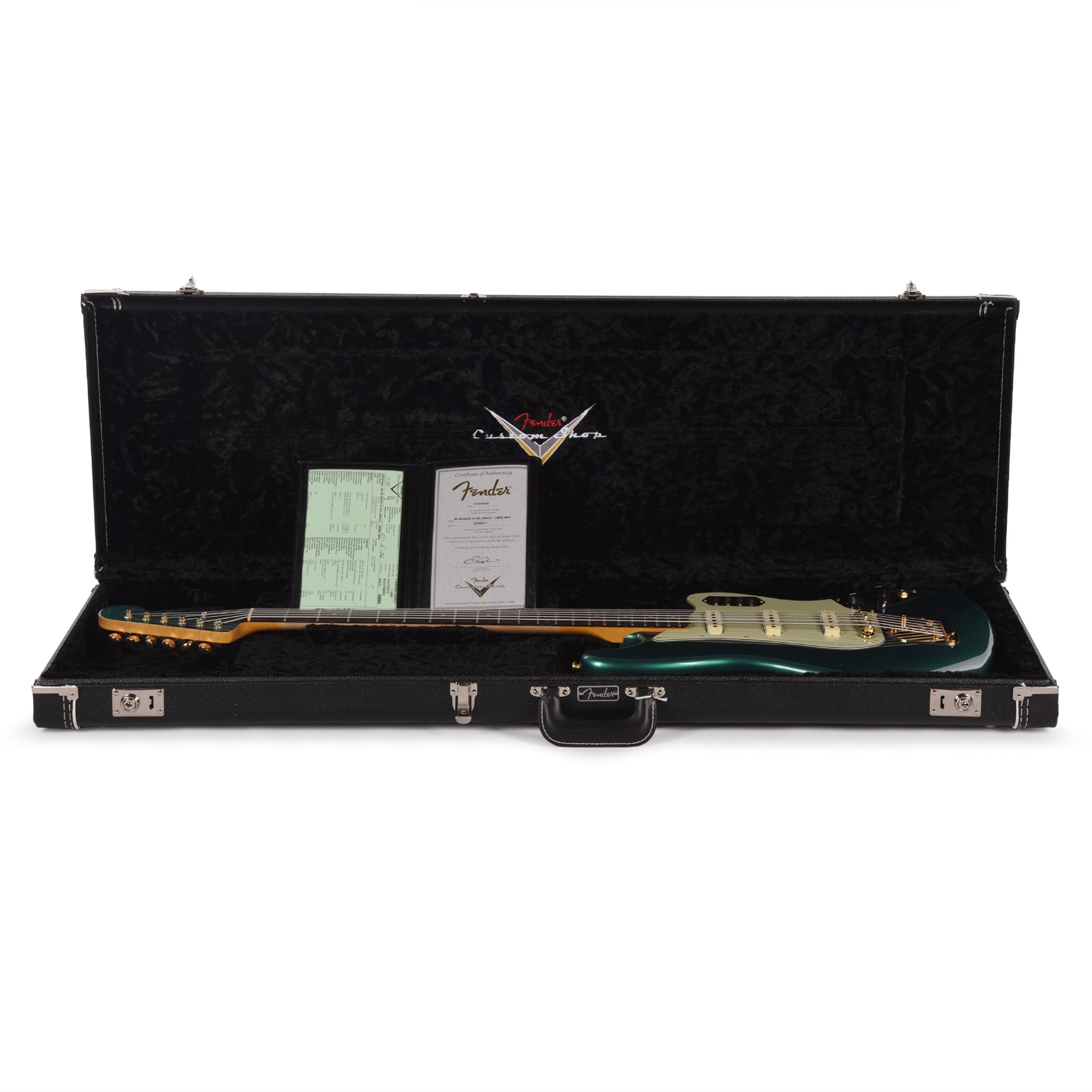 Fender Custom Shop 1966 Bass VI Journeyman Relic Aged British Racing Green Bass Guitars / 5-String or More