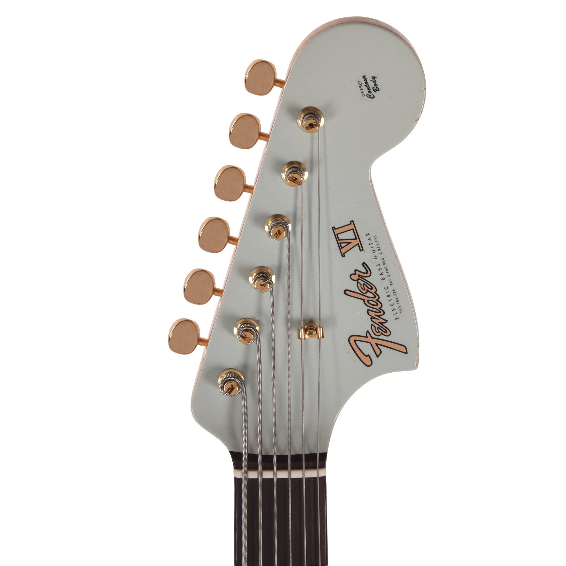 Fender Custom Shop 1966 Bass VI Journeyman Relic Faded Aged Sonic Blue Bass Guitars / 5-String or More