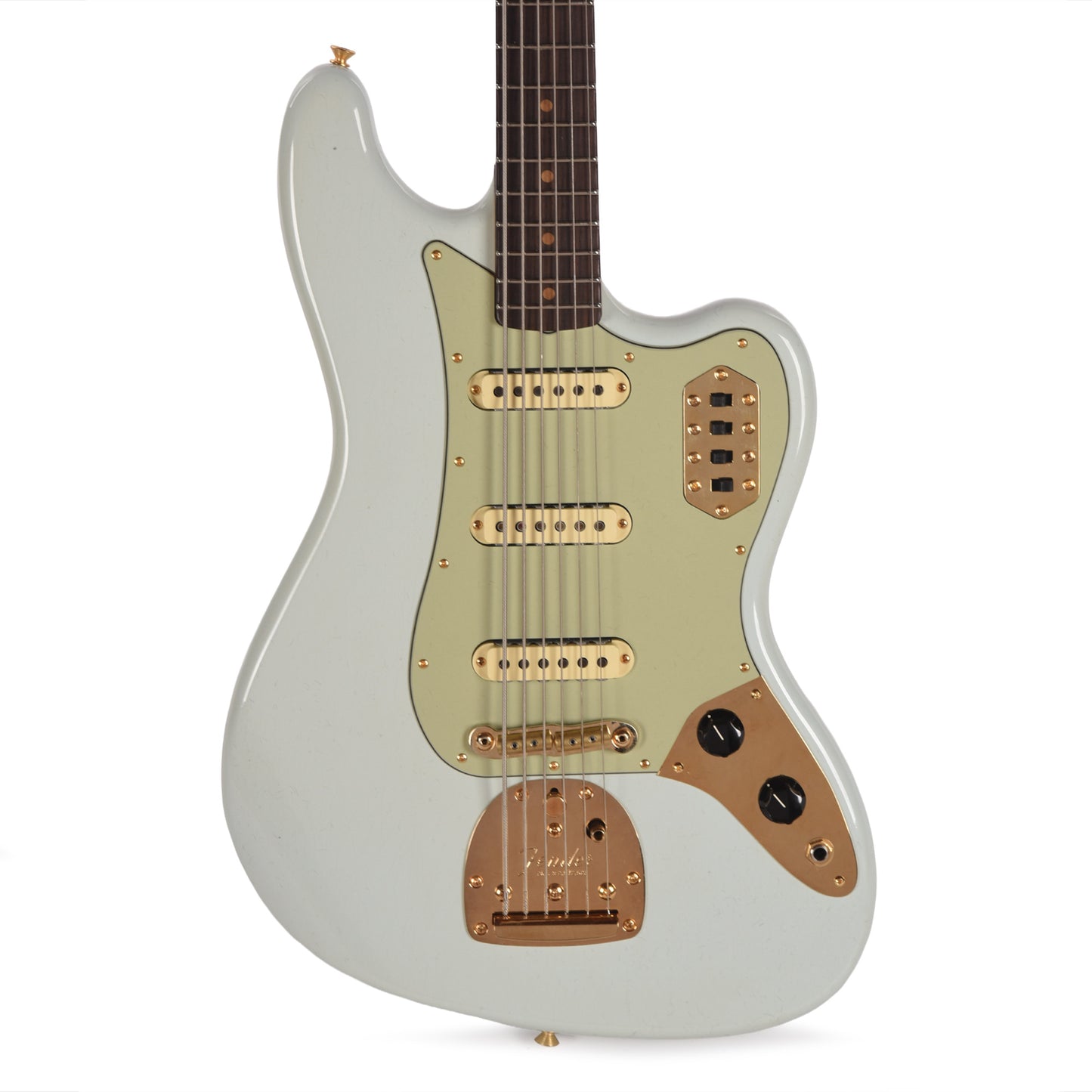 Fender Custom Shop 1966 Bass VI Journeyman Relic Faded Aged Sonic Blue Bass Guitars / 5-String or More