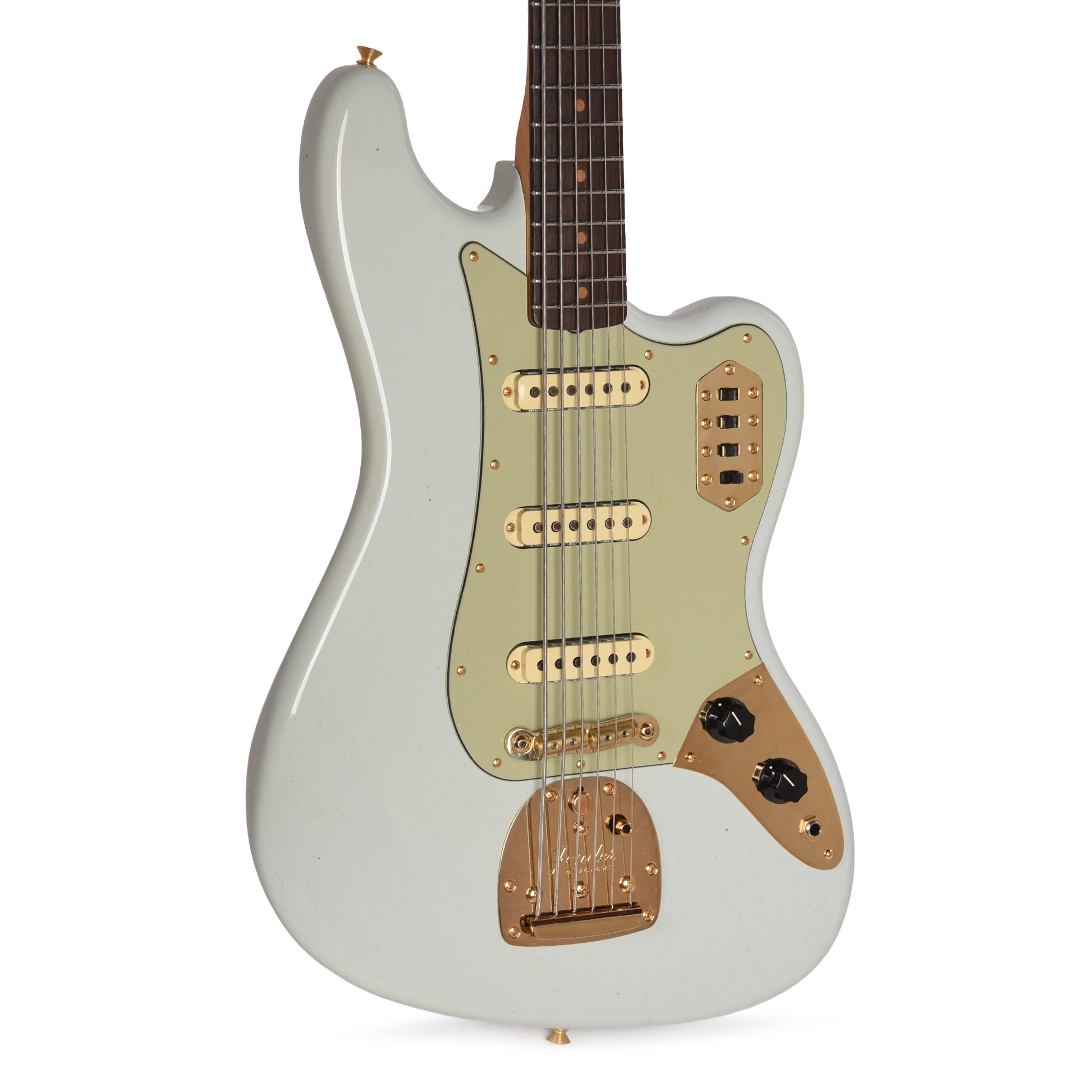 Fender Custom Shop 1966 Bass VI Journeyman Relic Faded Aged Sonic Blue Bass Guitars / 5-String or More
