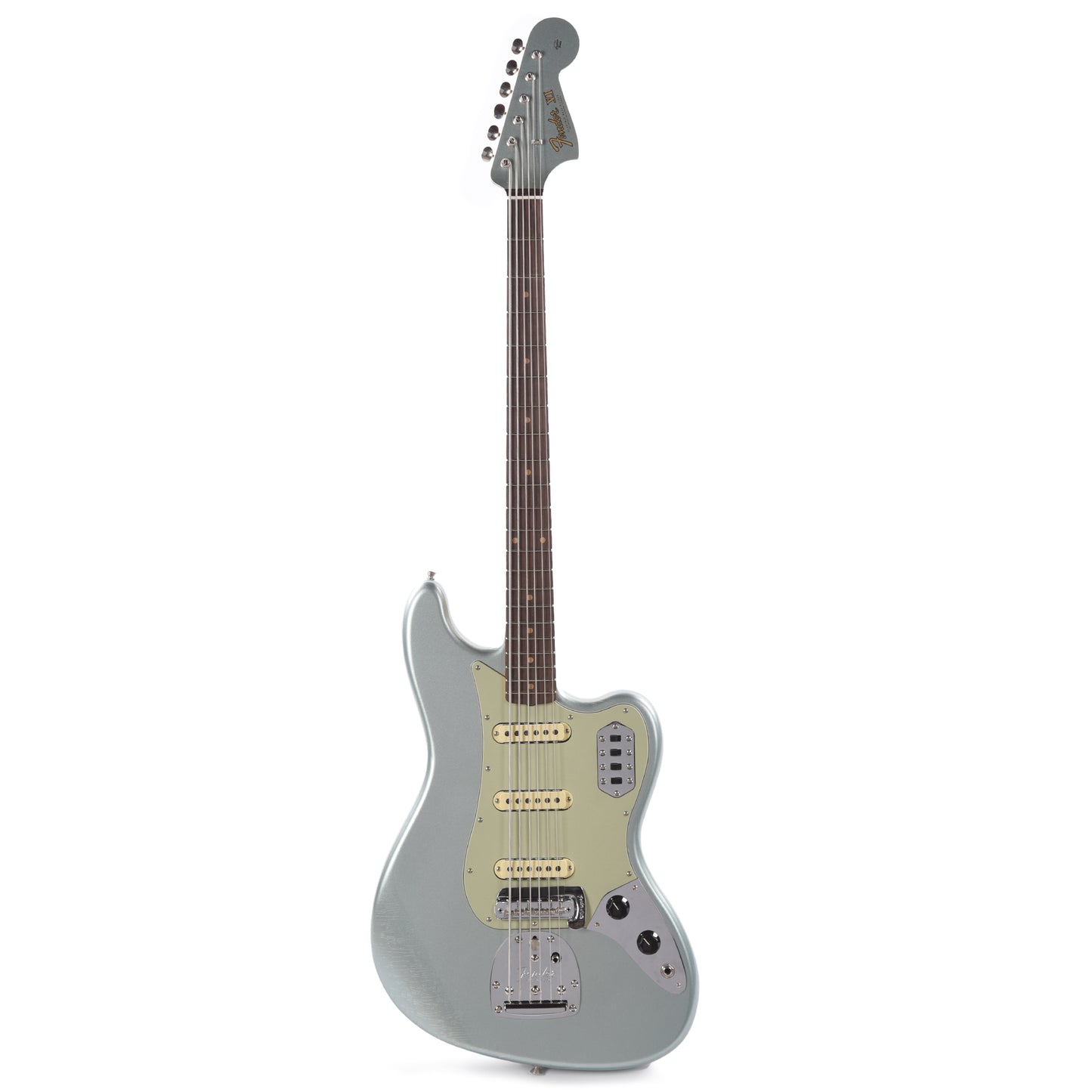 Fender Custom Shop Bass VI Deluxe Closet Classic Aged Firemist Silver Bass Guitars / 5-String or More