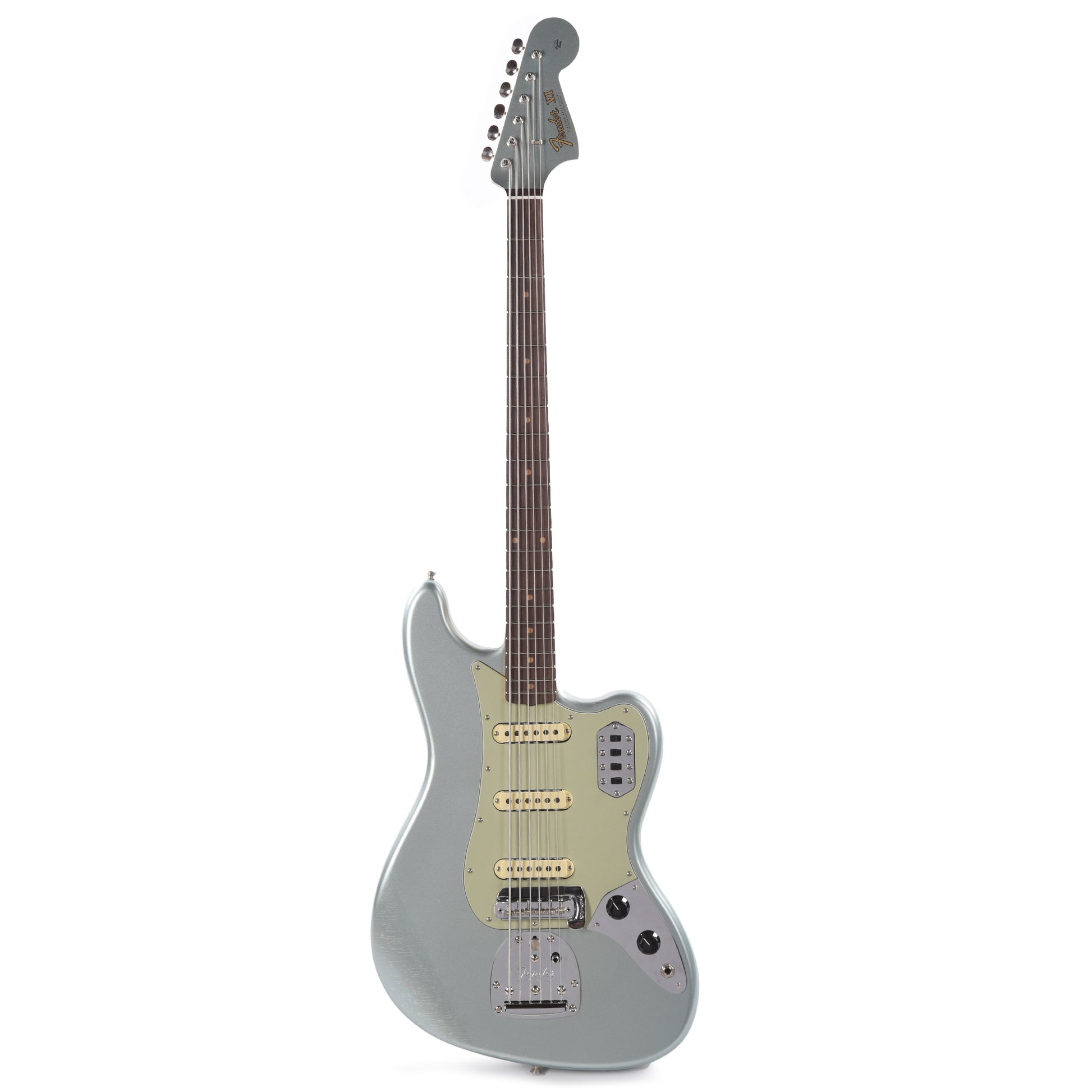 Fender Custom Shop Bass VI Deluxe Closet Classic Aged Firemist Silver Bass Guitars / 5-String or More