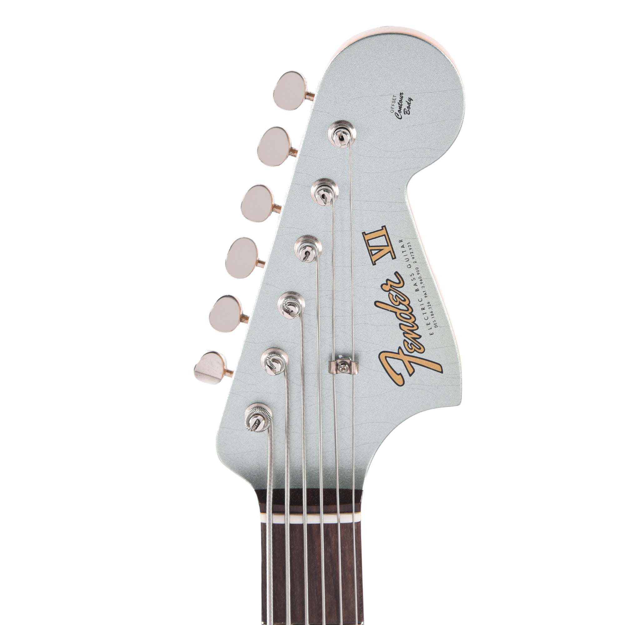 Fender Custom Shop Bass VI Deluxe Closet Classic Aged Firemist Silver Bass Guitars / 5-String or More