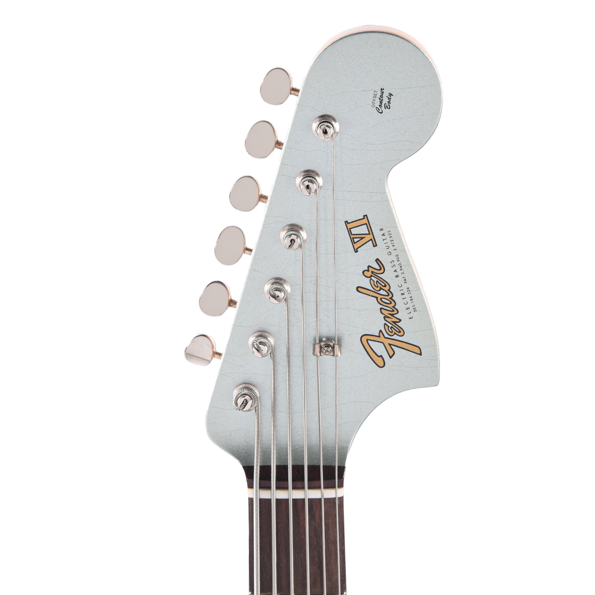Fender Custom Shop Bass VI Deluxe Closet Classic Aged Firemist Silver Bass Guitars / 5-String or More