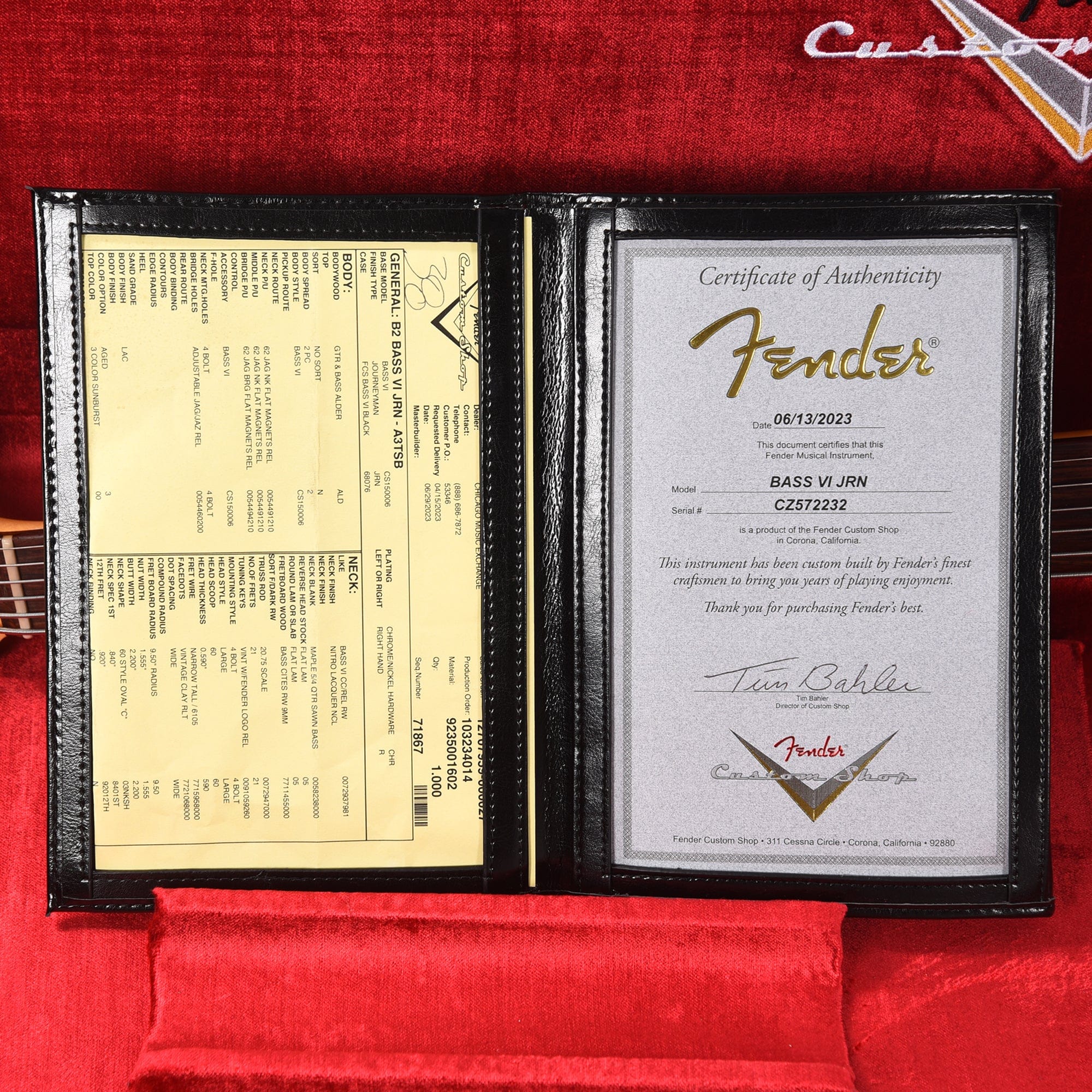 Fender Custom Shop Bass VI Journeyman Relic Aged 3-Color Sunburst Bass Guitars / 5-String or More