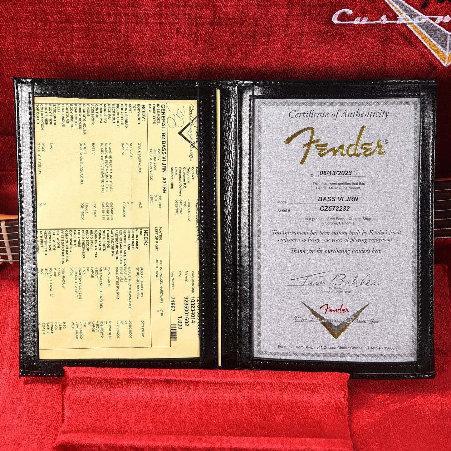 Fender Custom Shop Bass VI Journeyman Relic Aged 3-Color Sunburst Bass Guitars / 5-String or More