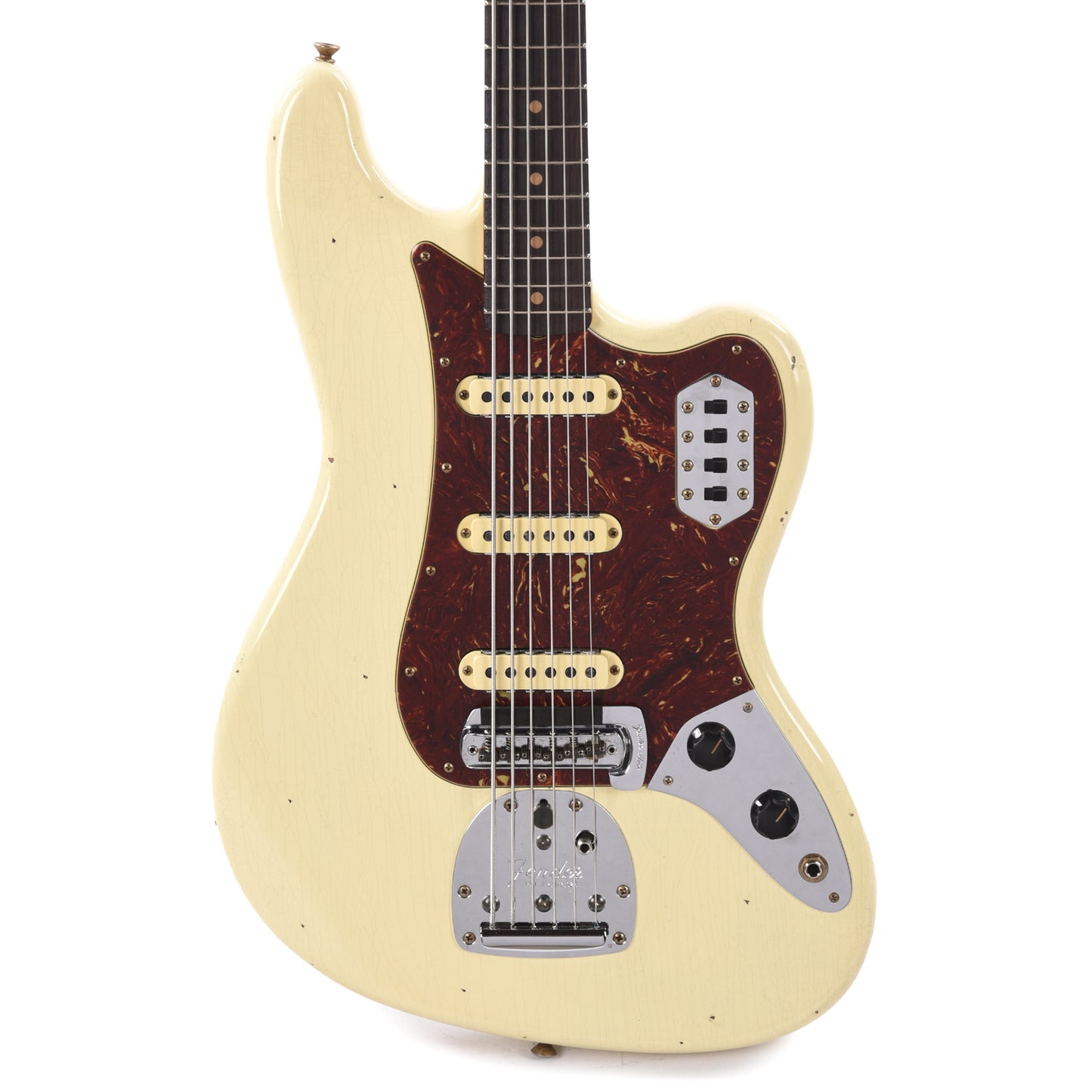 Fender Custom Shop Bass VI Journeyman Relic Vintage White Bass Guitars / 5-String or More