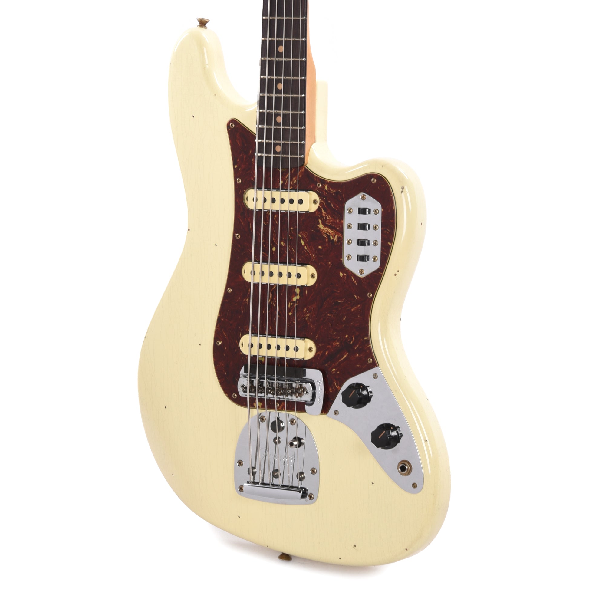 Fender Custom Shop Bass VI Journeyman Relic Vintage White Bass Guitars / 5-String or More