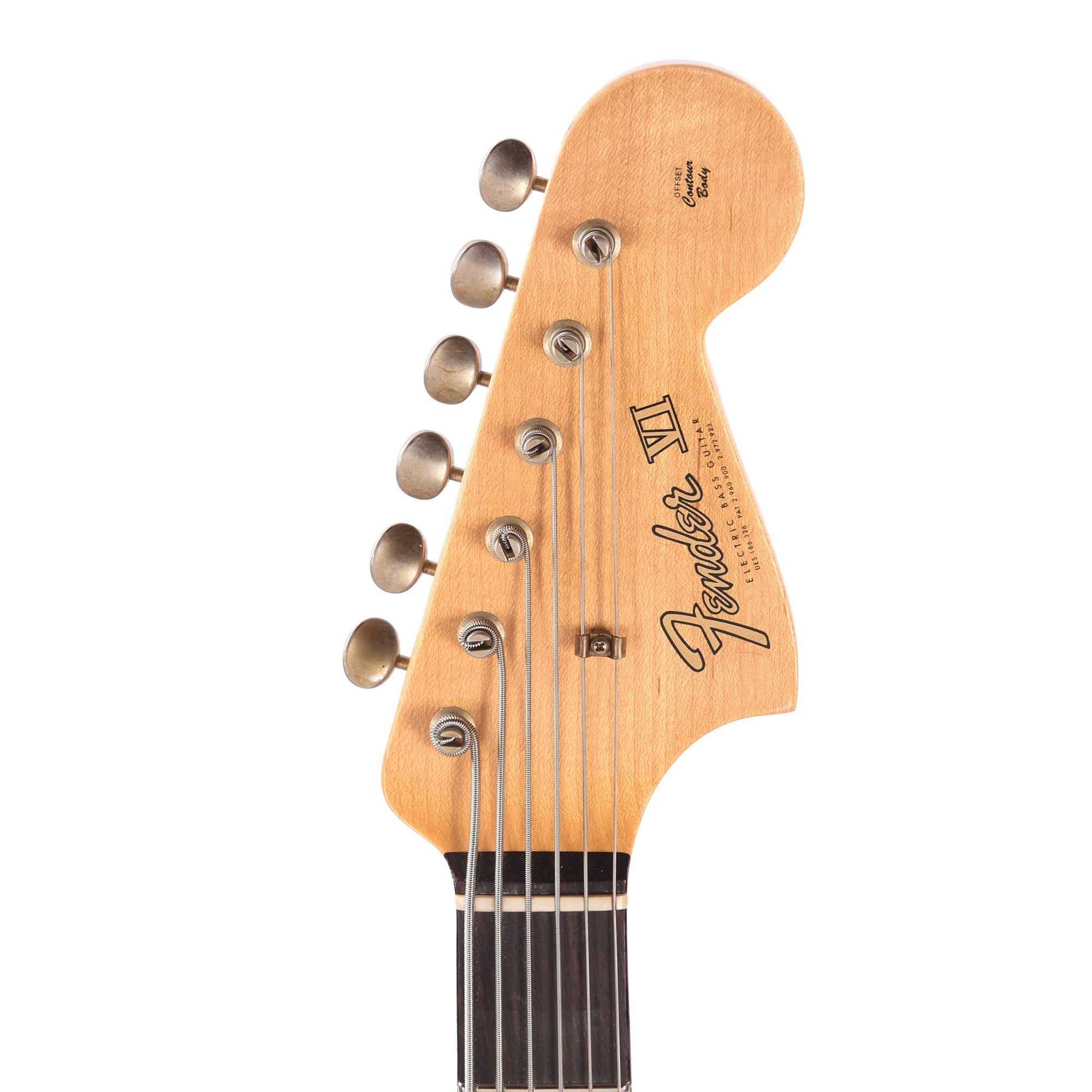 Fender Custom Shop Bass VI Journeyman Relic Vintage White Bass Guitars / 5-String or More