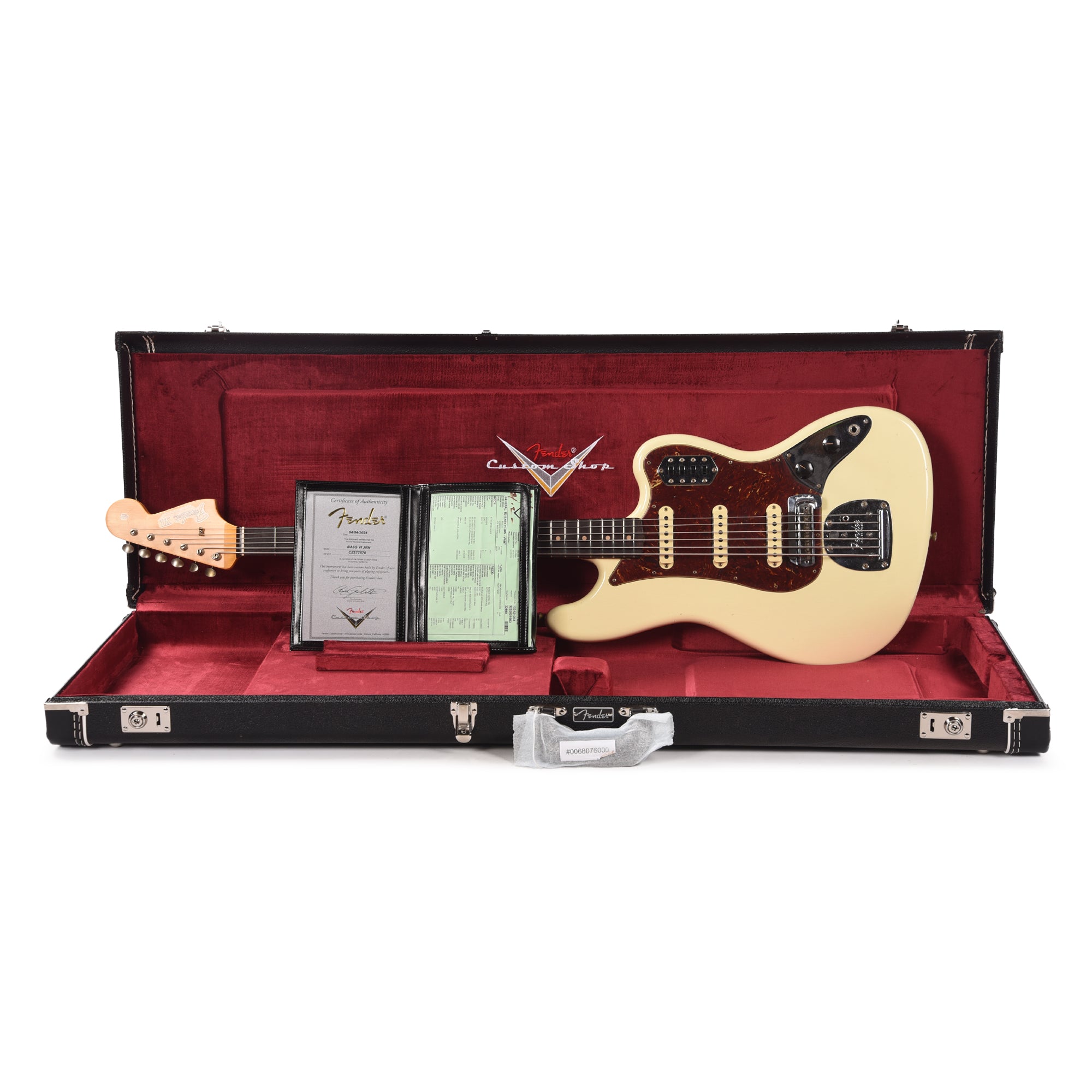 Fender Custom Shop Bass VI Journeyman Relic Vintage White Bass Guitars / 5-String or More