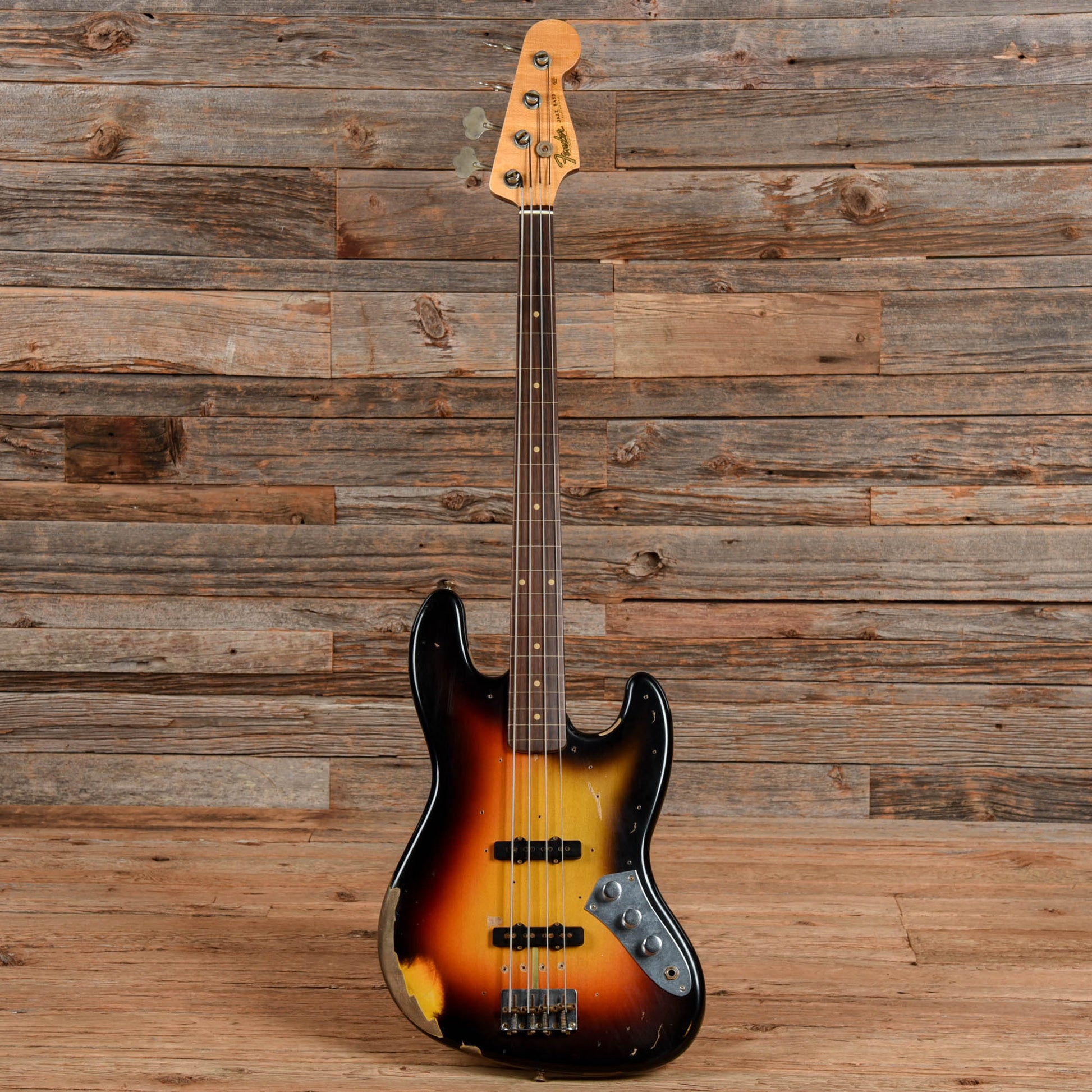 Fender Custom Shop Jaco Pastorius Tribute Jazz Bass Relic Sunburst 2006 Bass Guitars / 5-String or More