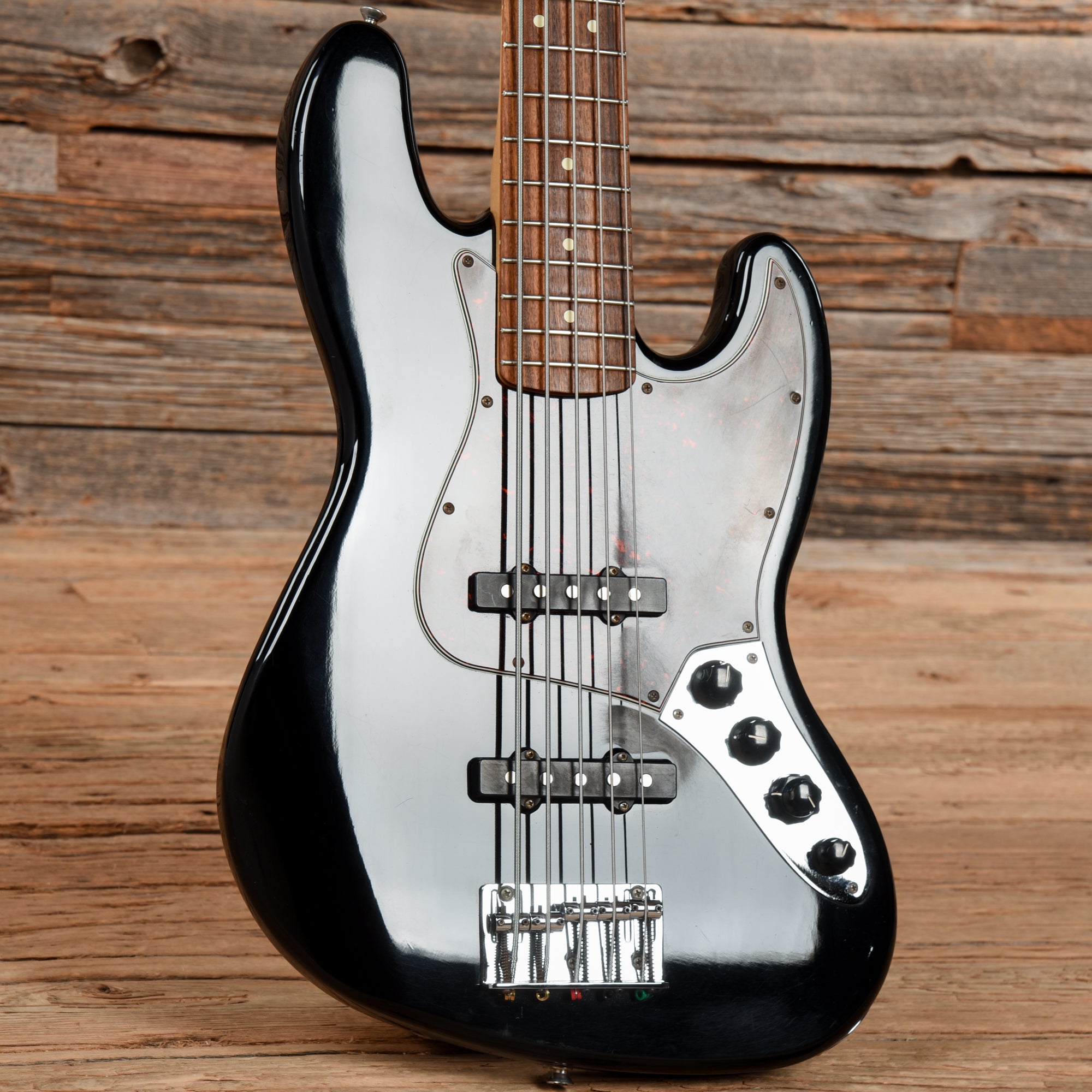 Fender Deluxe Active Jazz Bass V Black 1998 – Chicago Music Exchange