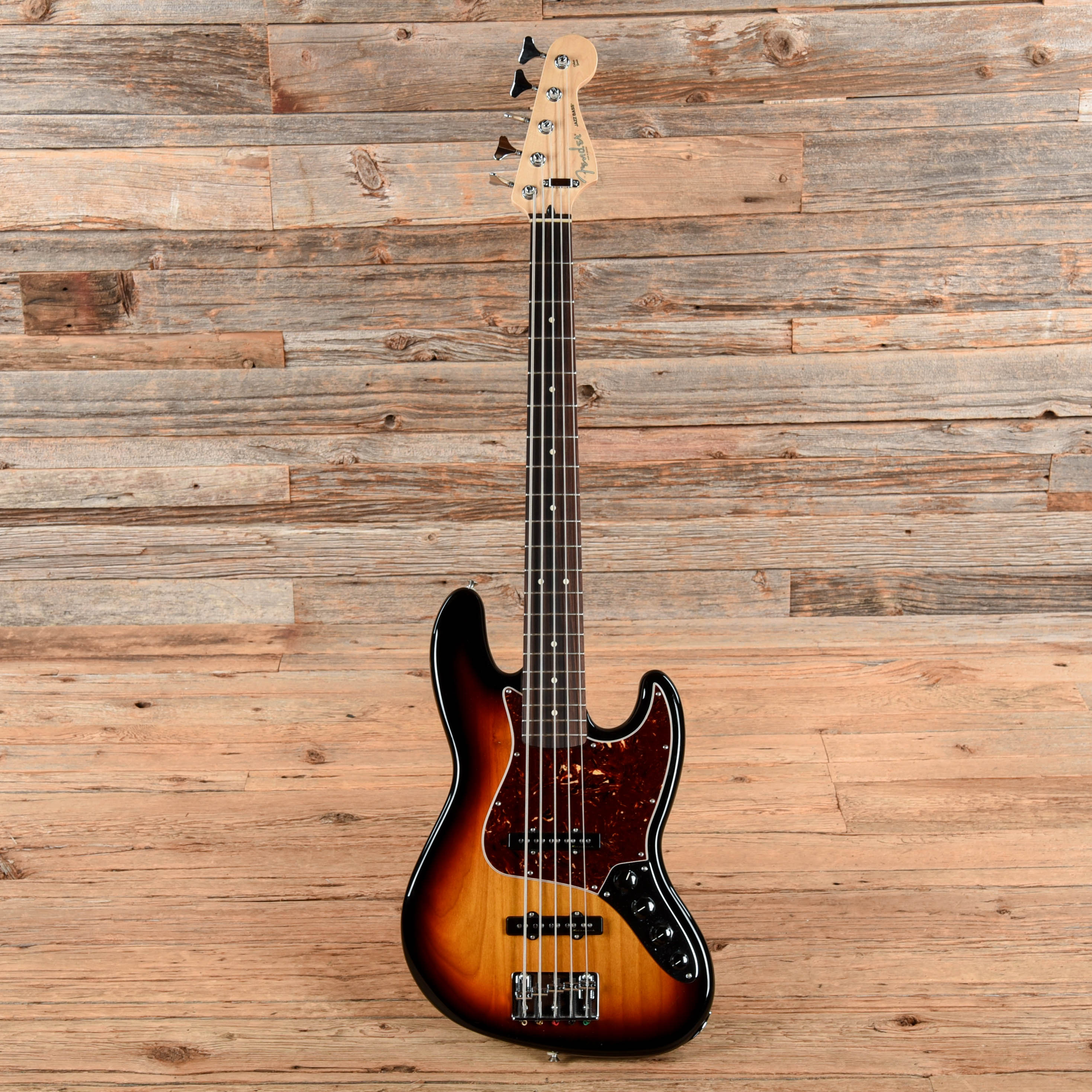 Fender Deluxe Active Jazz Bass V Brown Sunburst 2012 Bass Guitars / 5-String or More