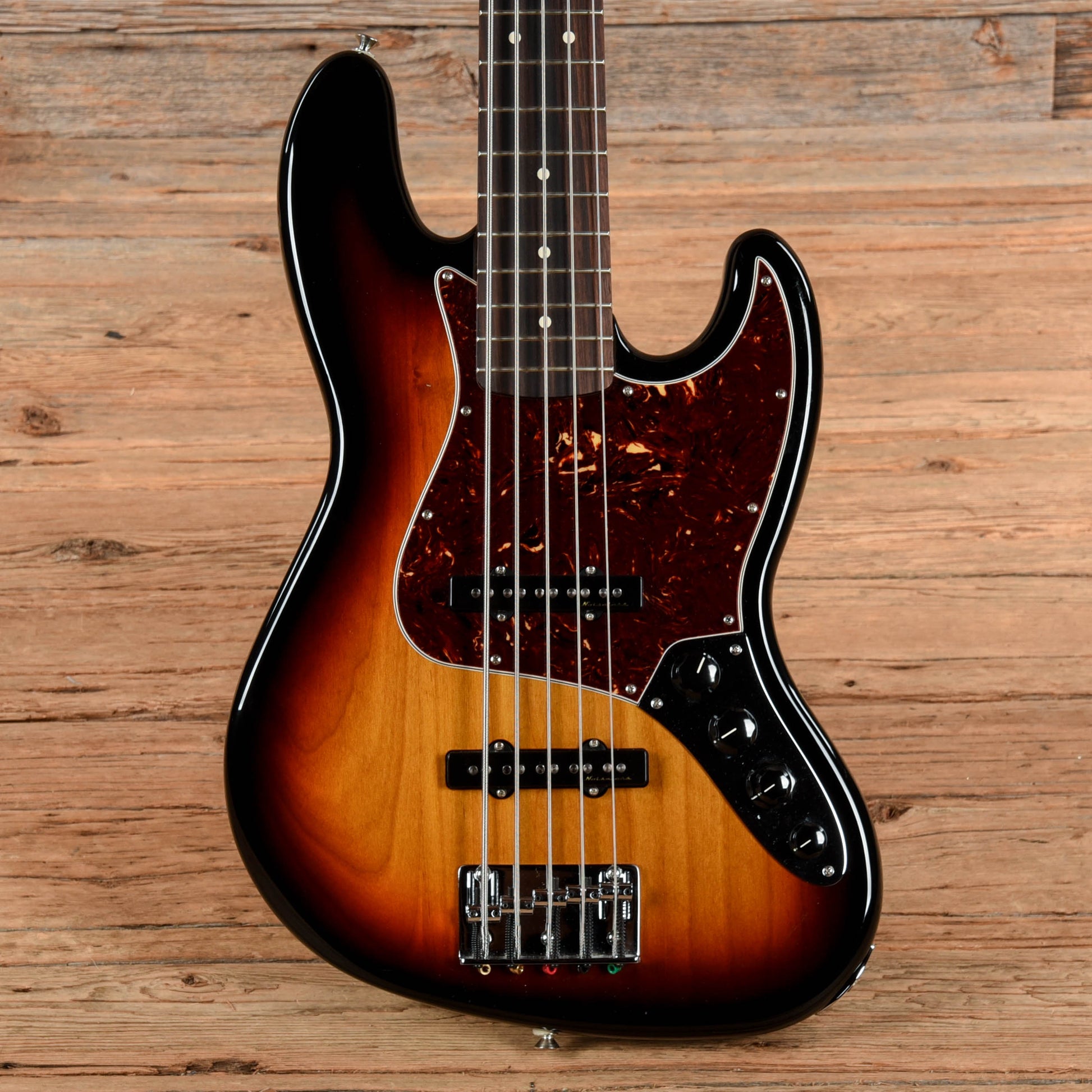 Fender Deluxe Active Jazz Bass V Brown Sunburst 2012 Bass Guitars / 5-String or More