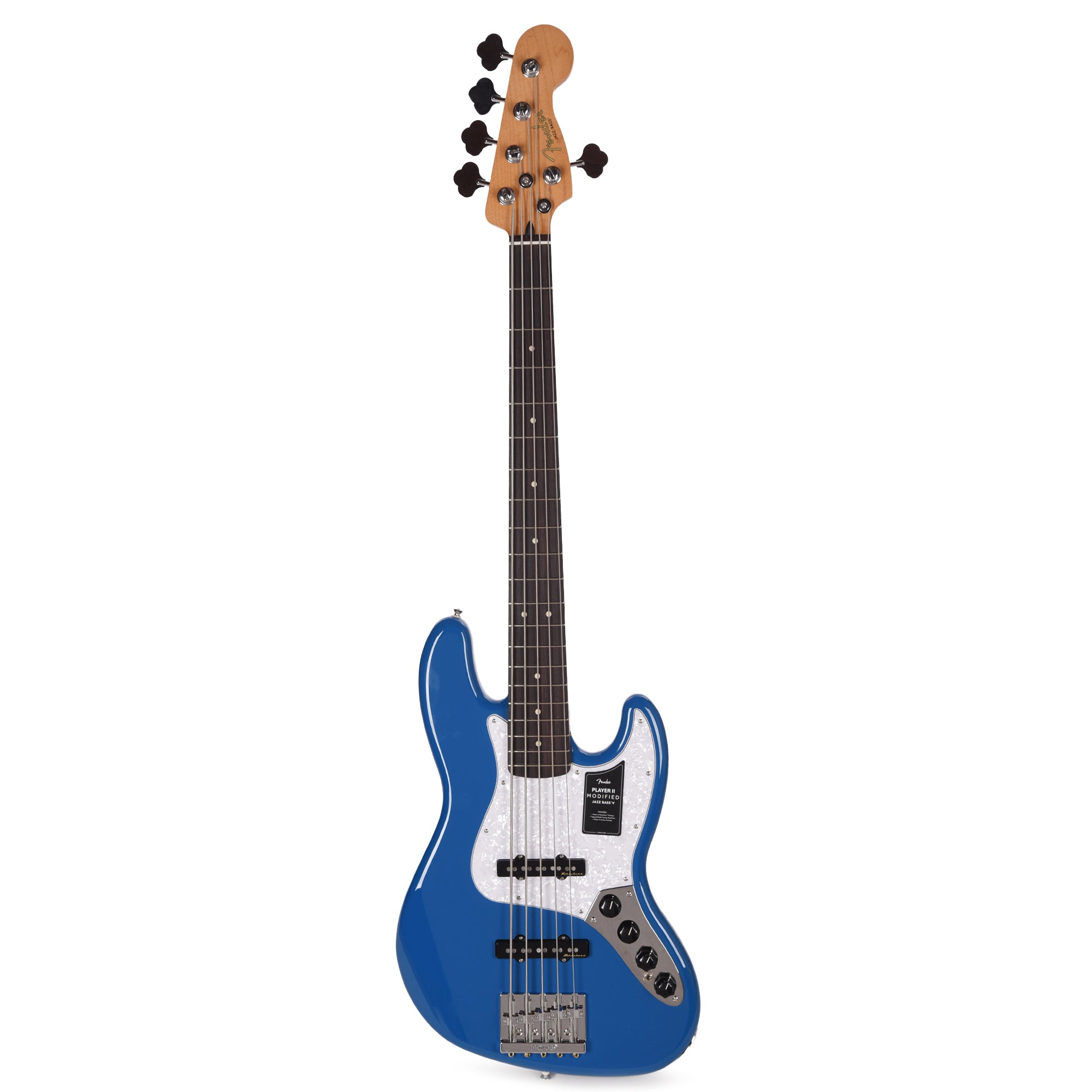 Fender Player II Modified Active Jazz Bass V Electric Blue Bass Guitars / 5-String or More